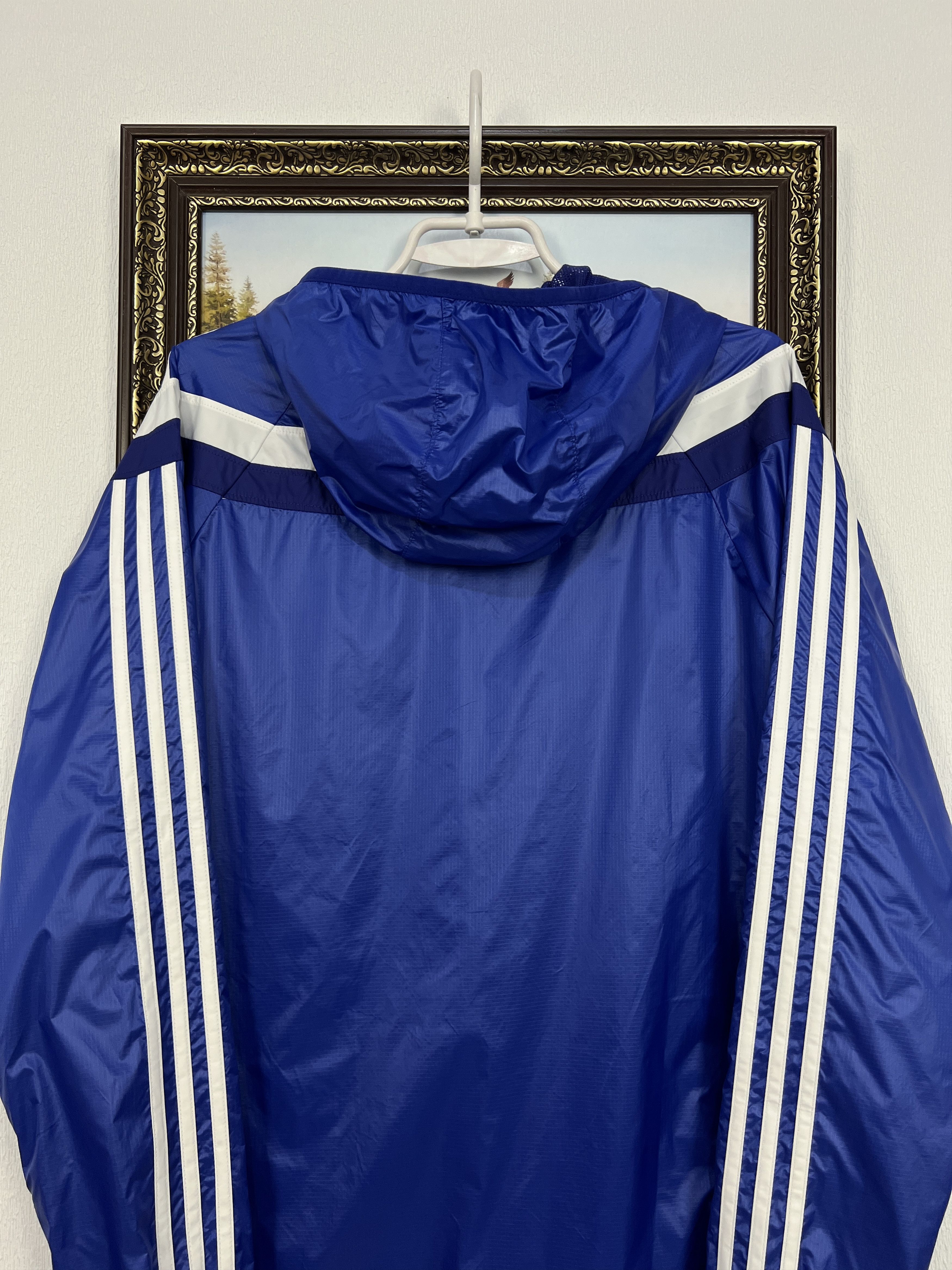 Adidas Vintage Adidas Chelsea Nylon Football Jacket Hooded Size US S / EU 44-46 / 1 - 13 Thumbnail