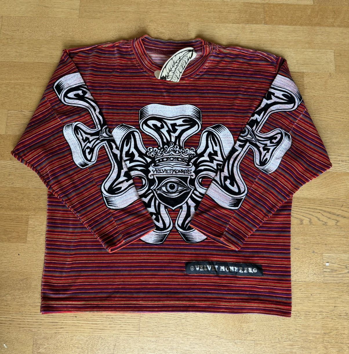 Walter Van Beirendonck NOS Early 90‘s Velvet Monkees - Fantasia Graphic Velvet knit Size US M / EU 48-50 / 2 - 1 Thumbnail
