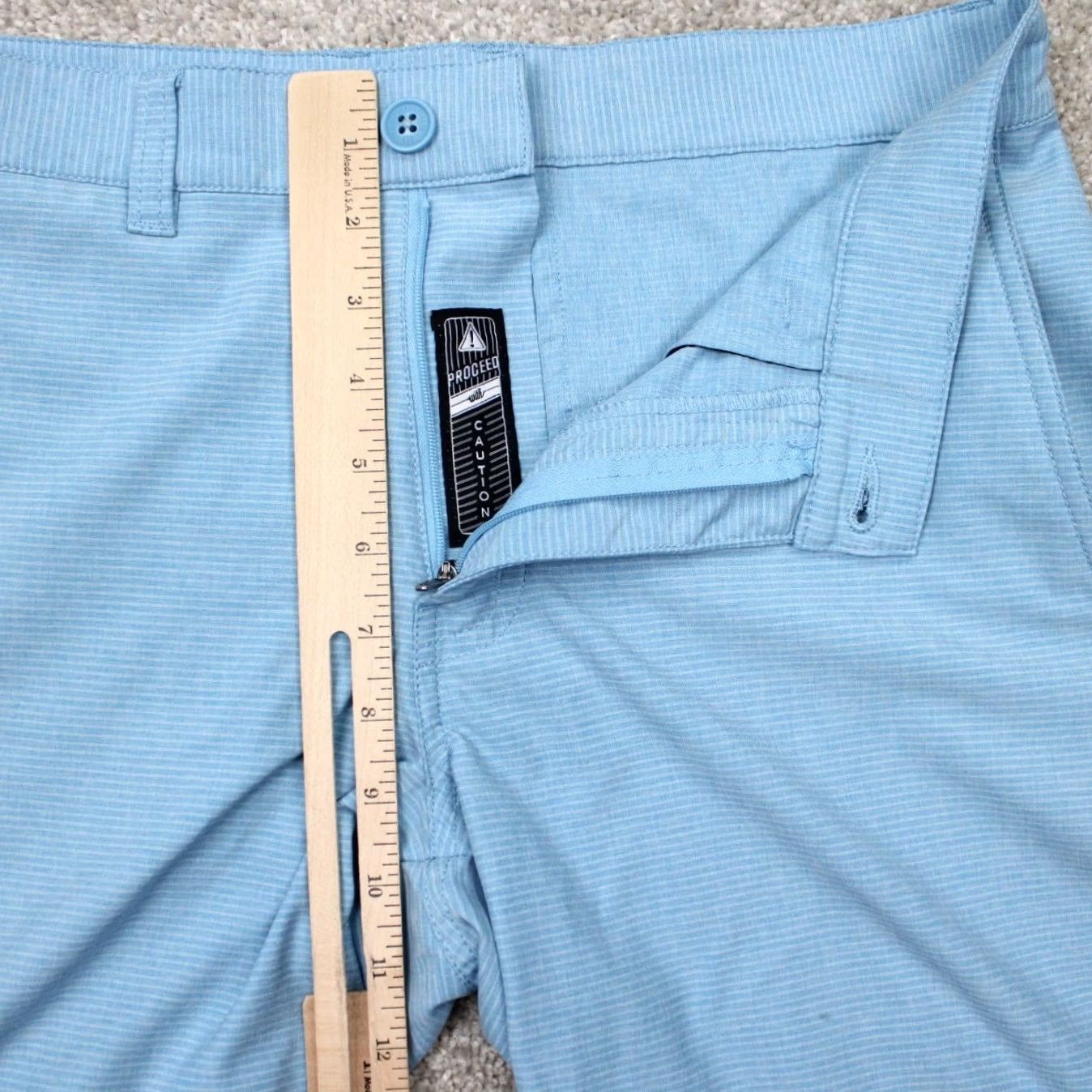 TravisMathew Travis Mathew Kona Blue Shorts Mens 30 Polyester Spandex 11" Inseam Knit Chino Sport Golf Casual Workwear Size US 30 / EU 46 - 7 Thumbnail