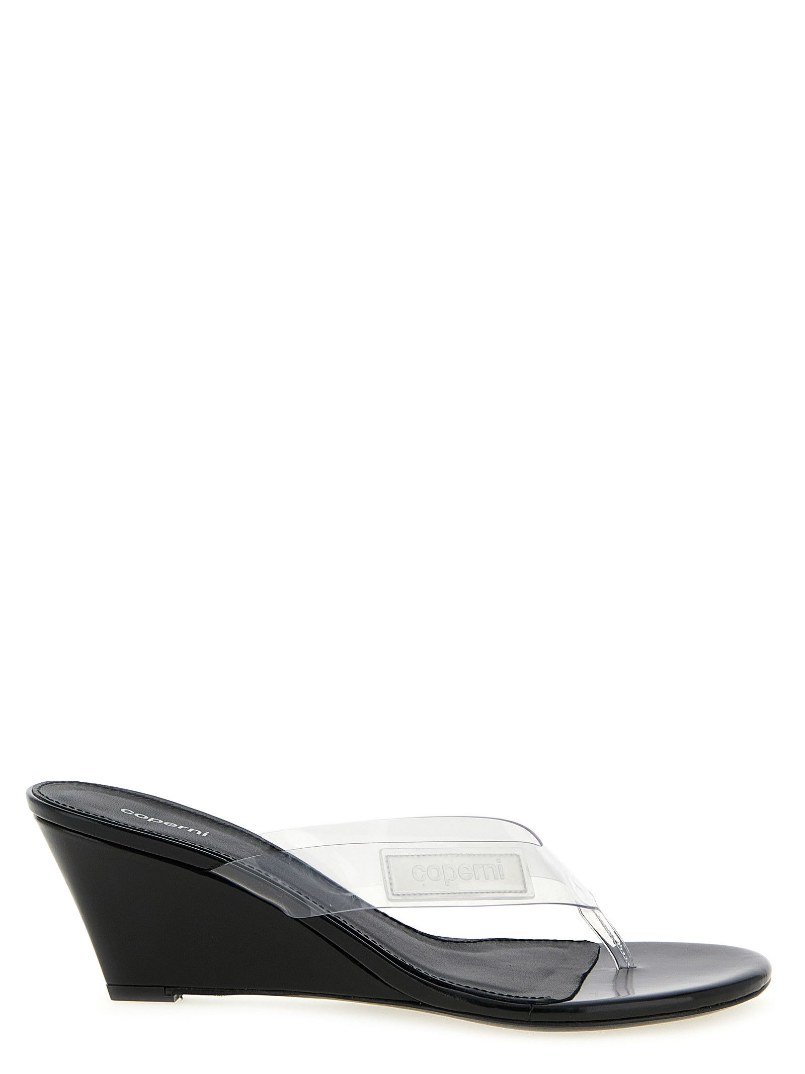 Logo patch sandals