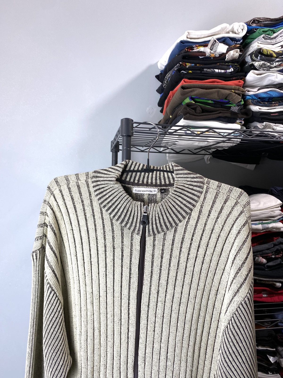Vintage Y2K Vintage Striped Diesel Style Japanese Knit Sweater Size US XXL / EU 58 / 5 - 5 Thumbnail