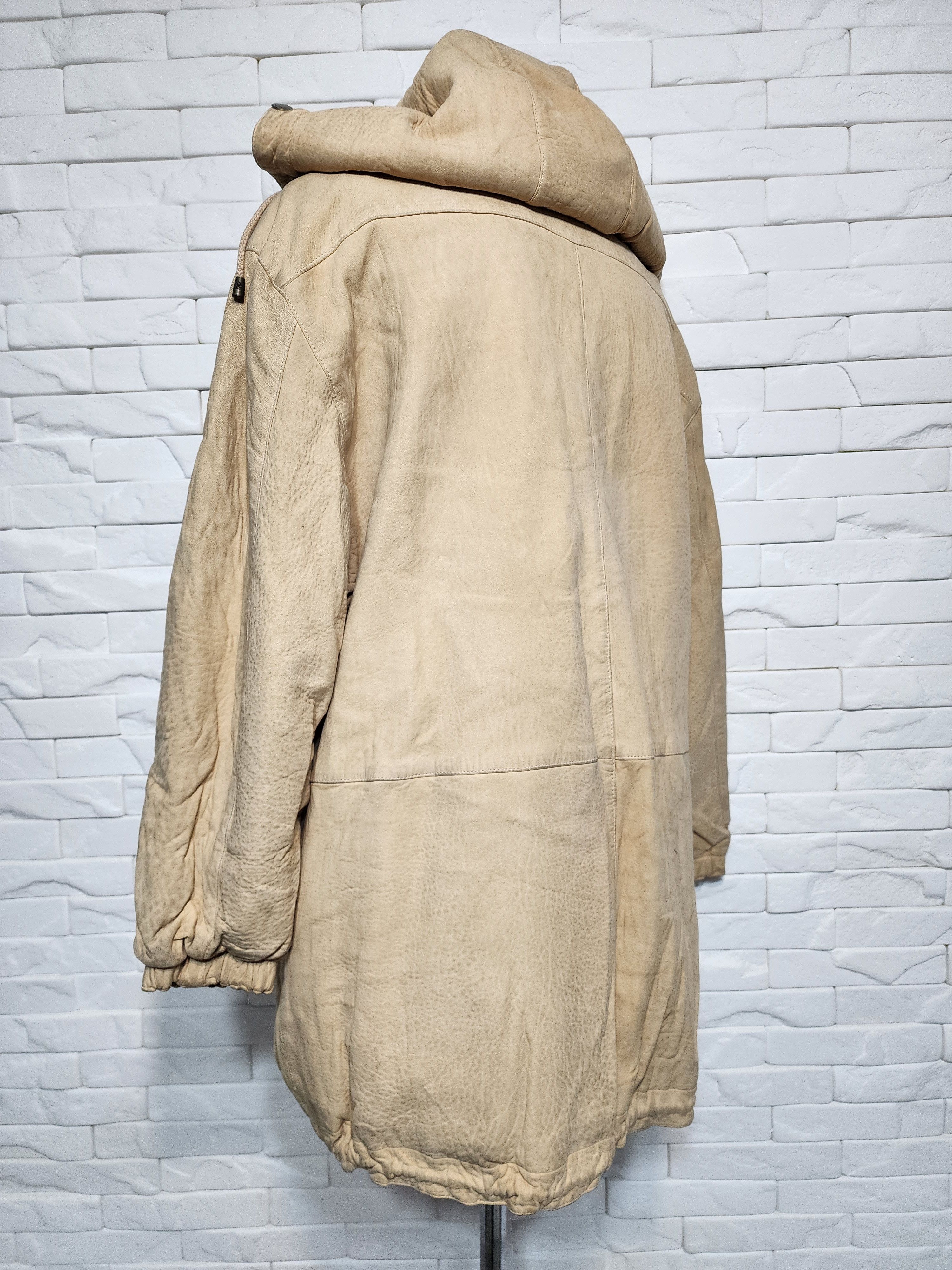 Genuine Leather Yellow Leather Hooded Jacket: Women's Leather Coat Size 3XL / US 20-22 - 6 Thumbnail