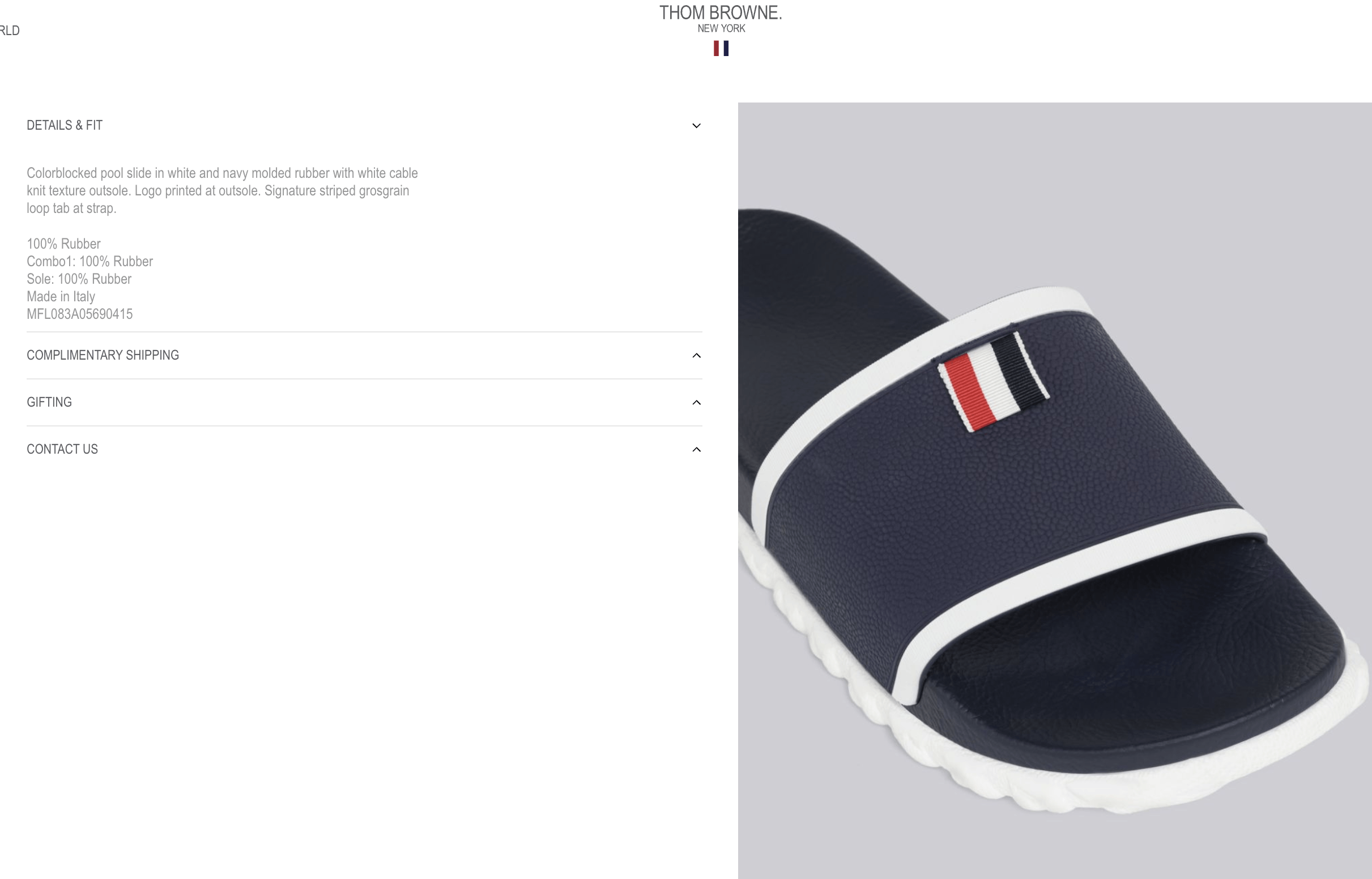 Thom Browne Thom Browne CABLE KNIT SOLE POOL SLIDE Size US 8 / EU 41 - 7 Thumbnail