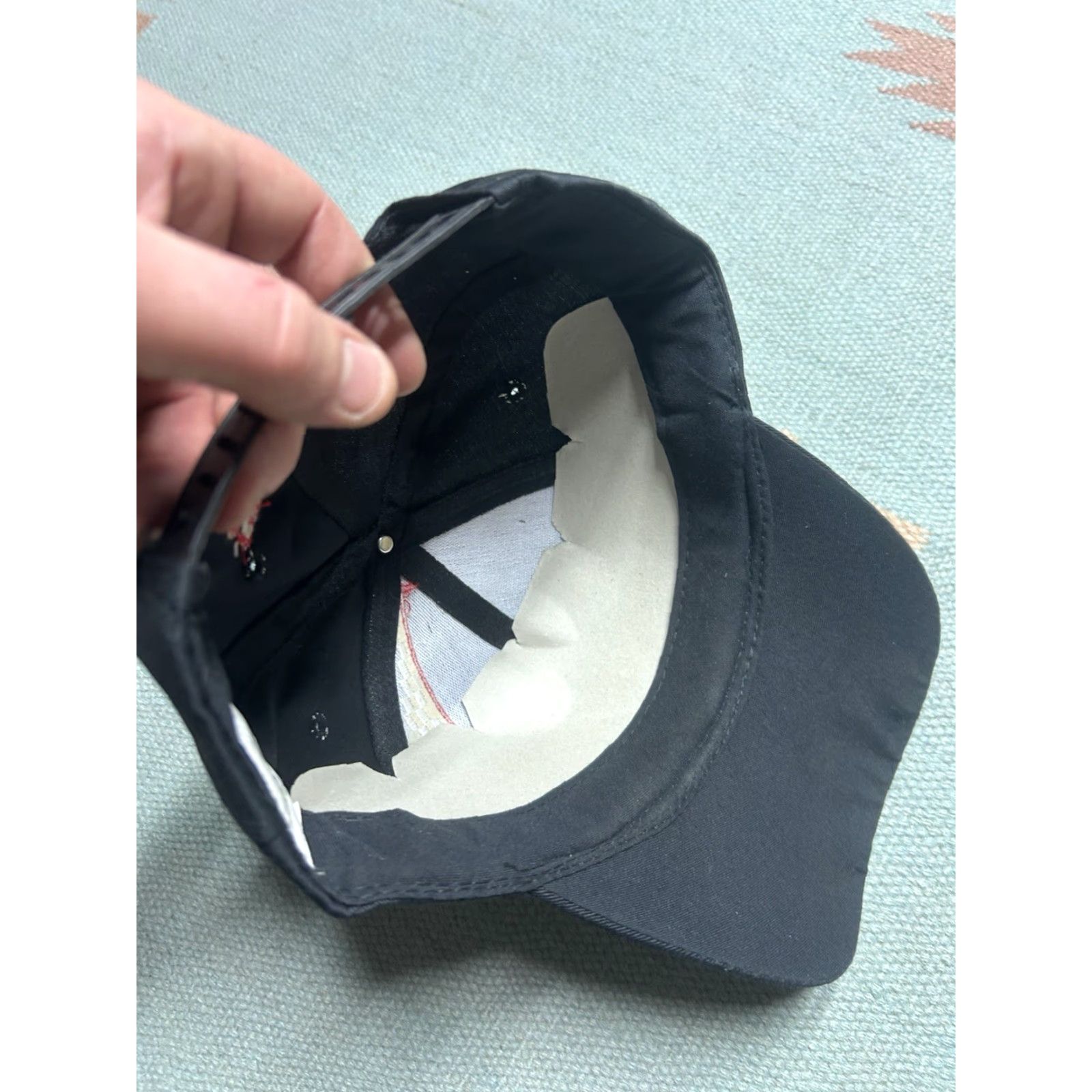 Penn VINTAGE Brad Penn racing oil checkered SnapBack hat cap Adjustable black Formula 1 NOS Men Mens Size ONE SIZE - 6 Thumbnail