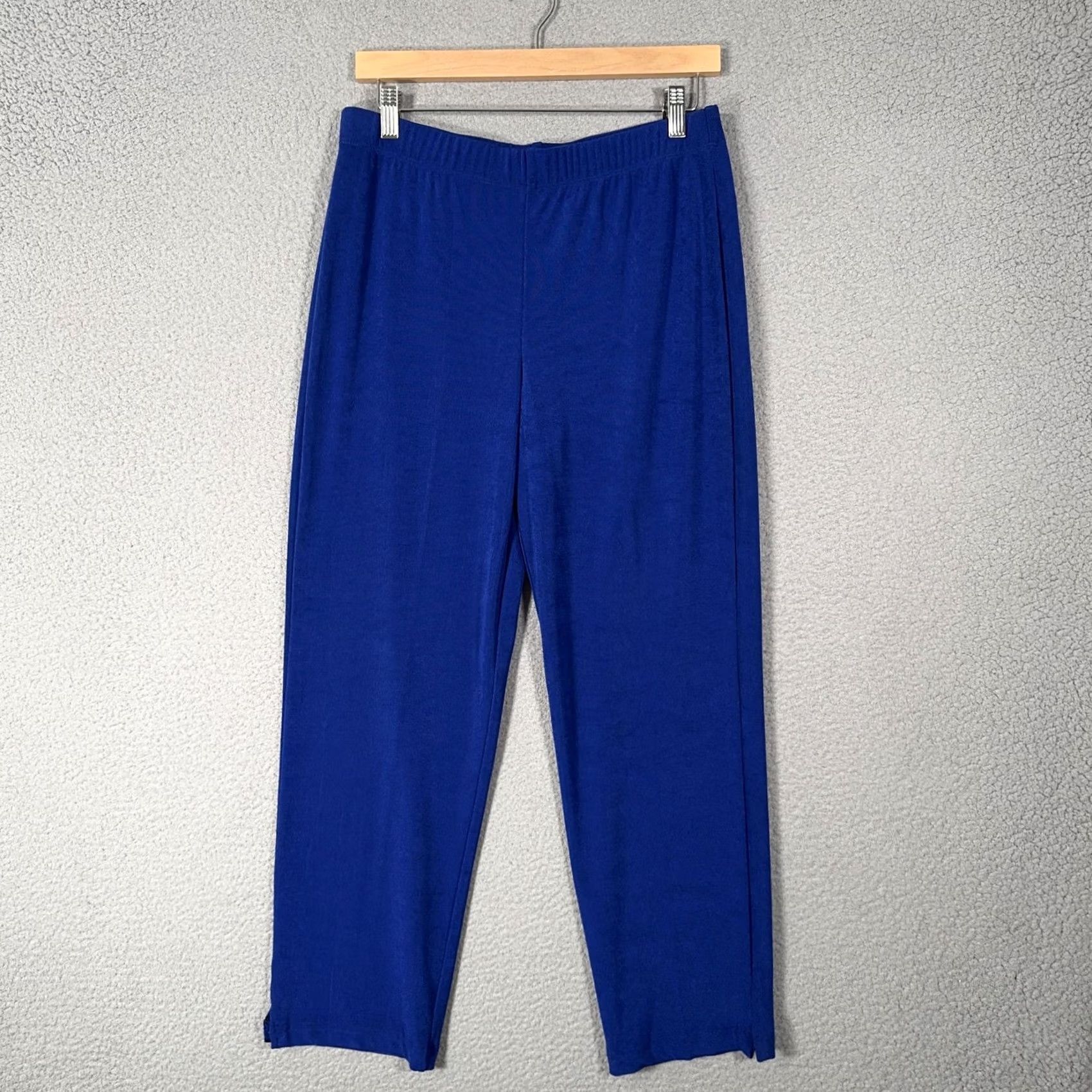 Vintage Chico's Travelers Pants Jersey Pull On Blue 1 Regular Womens Size XS / US 0-2 / IT 36-38 - 2 Thumbnail