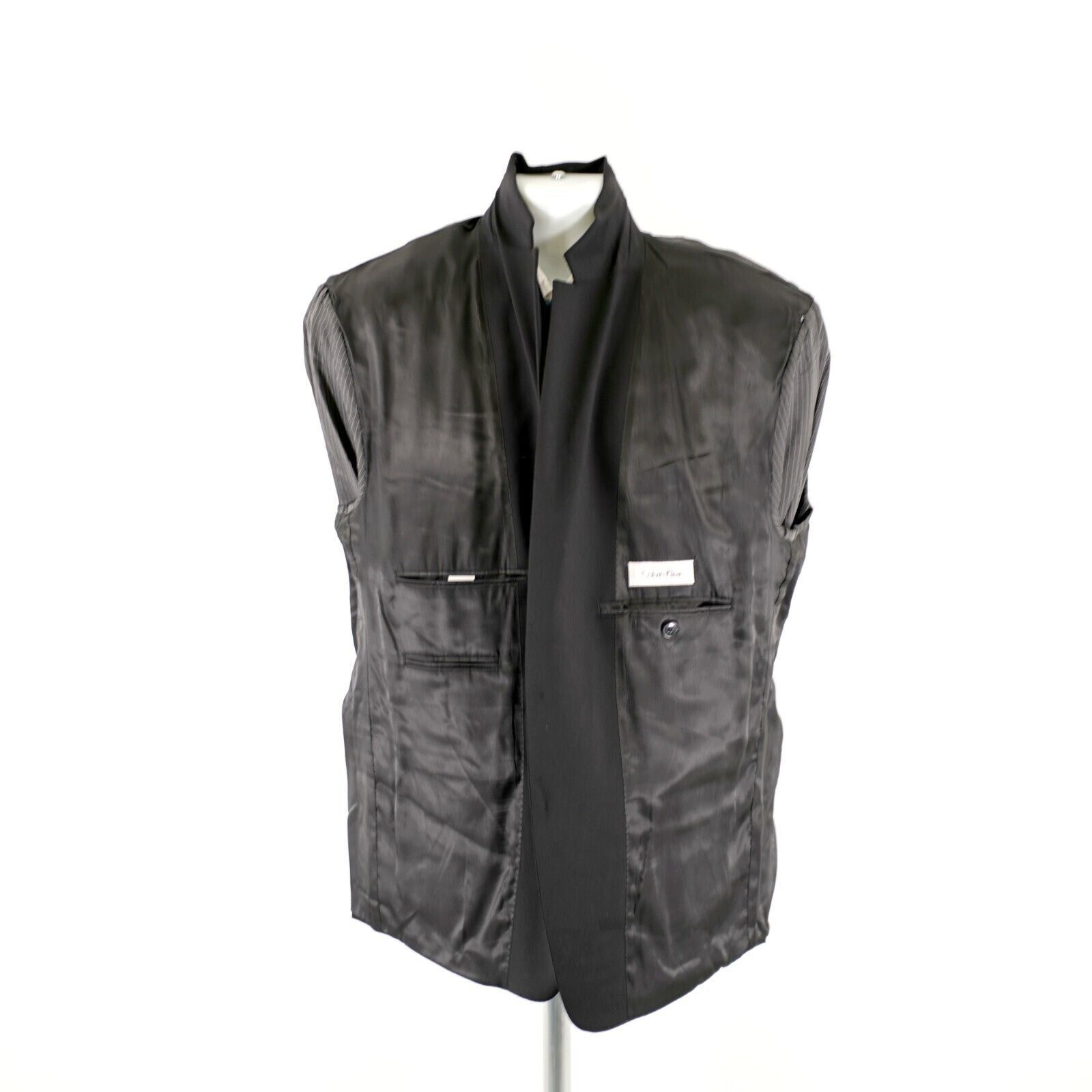 Calvin Klein Calvin Klein Black Wool 2 Button Blazer 42S Size 42S - 11 Thumbnail