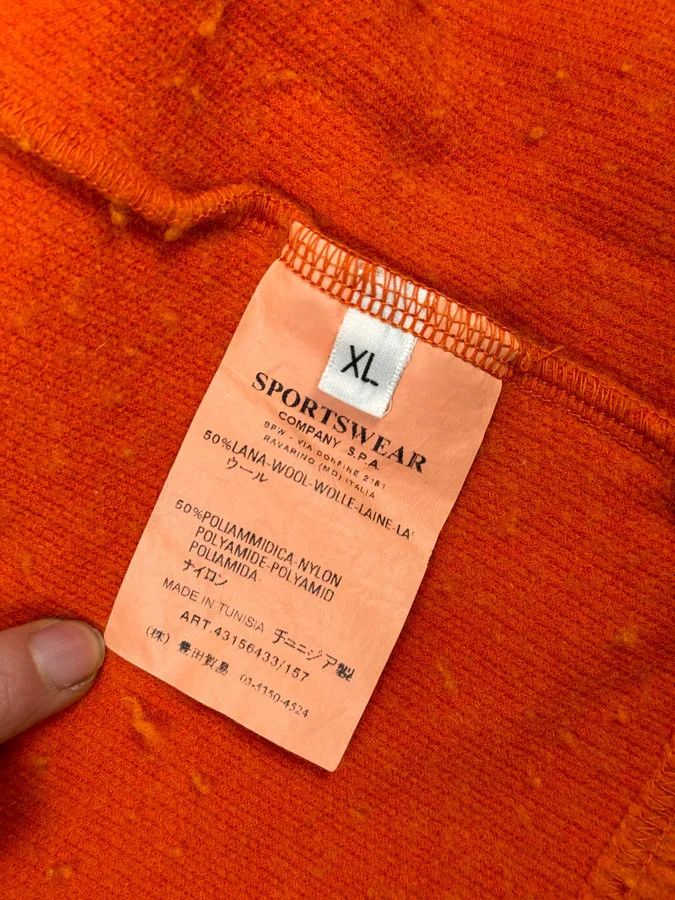 Stone Island Stone Island Orange Wool Fleece Zip-up Hoodie Size US L / EU 52-54 / 3 - 12 Thumbnail