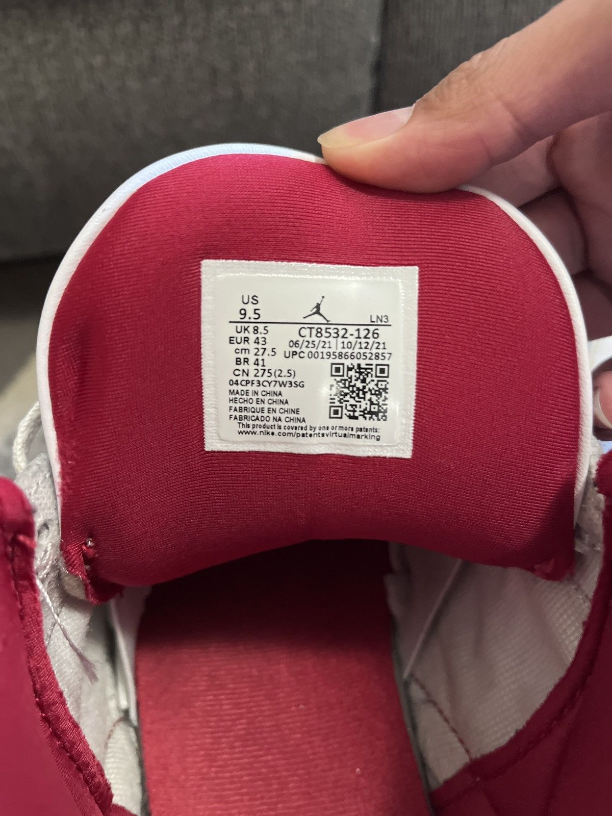 Jordan Brand Jordan 3 Cardinal Red Size US 9.5 / EU 42-43 - 5 Thumbnail