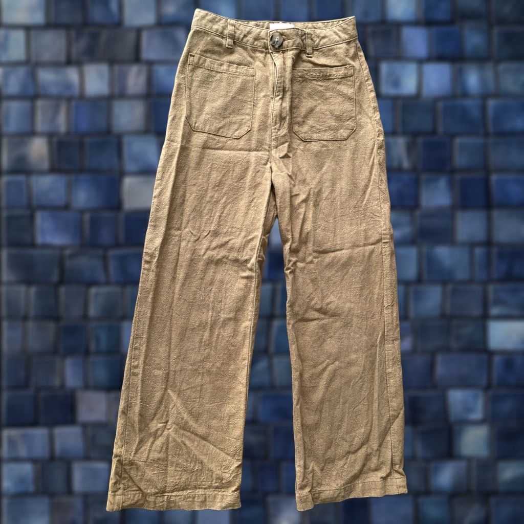 Rolla's Rolla's Ramie Pants Womens Size 26x27 Wide-Leg High Rise Brown Boho Retro Size 27" / US 4 / IT 40 - 1 Thumbnail