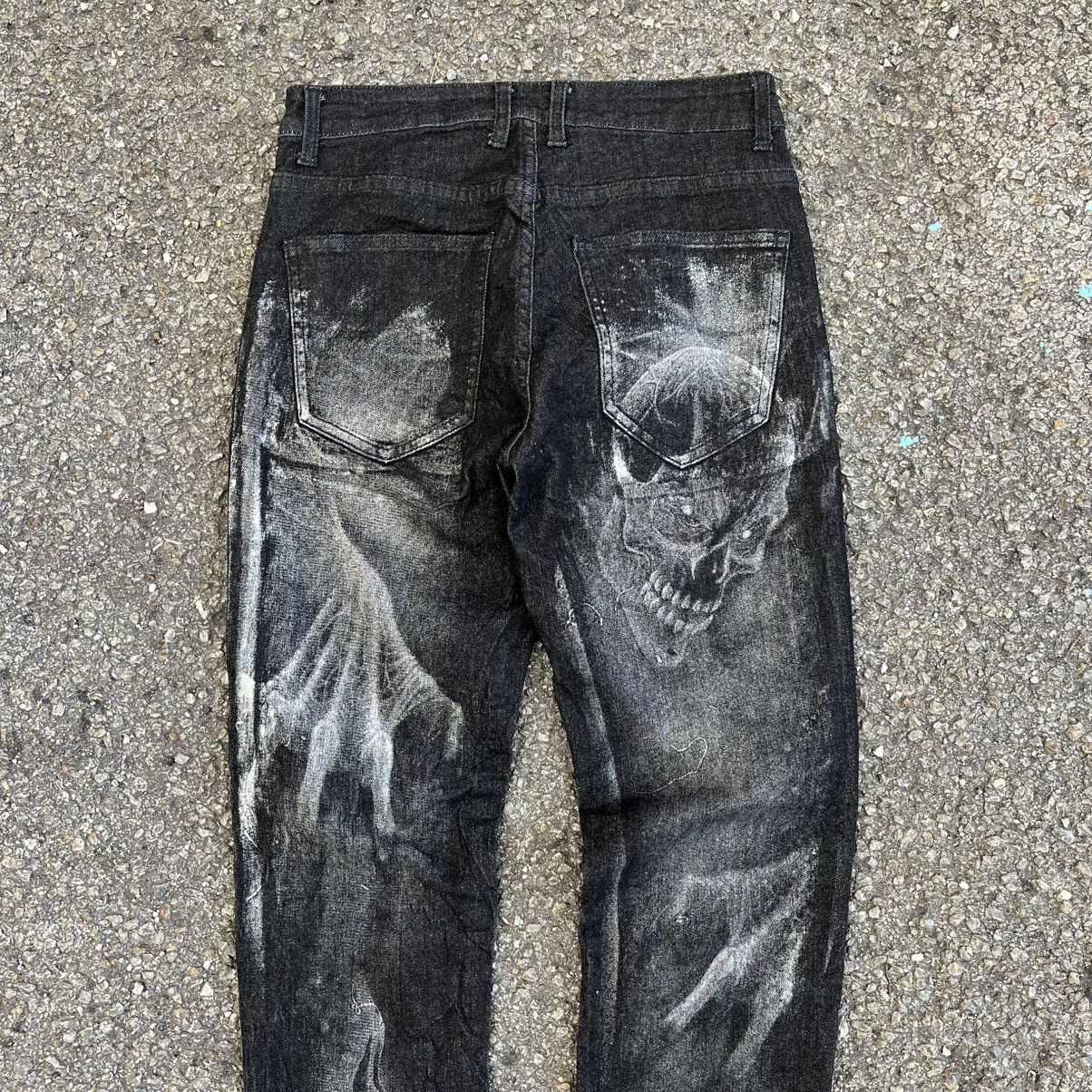 Hysteric Glamour Black Slim Fit Skinny Skull Scream Ghost Skeleton Jeans Size US 28 / EU 44 - 9 Thumbnail