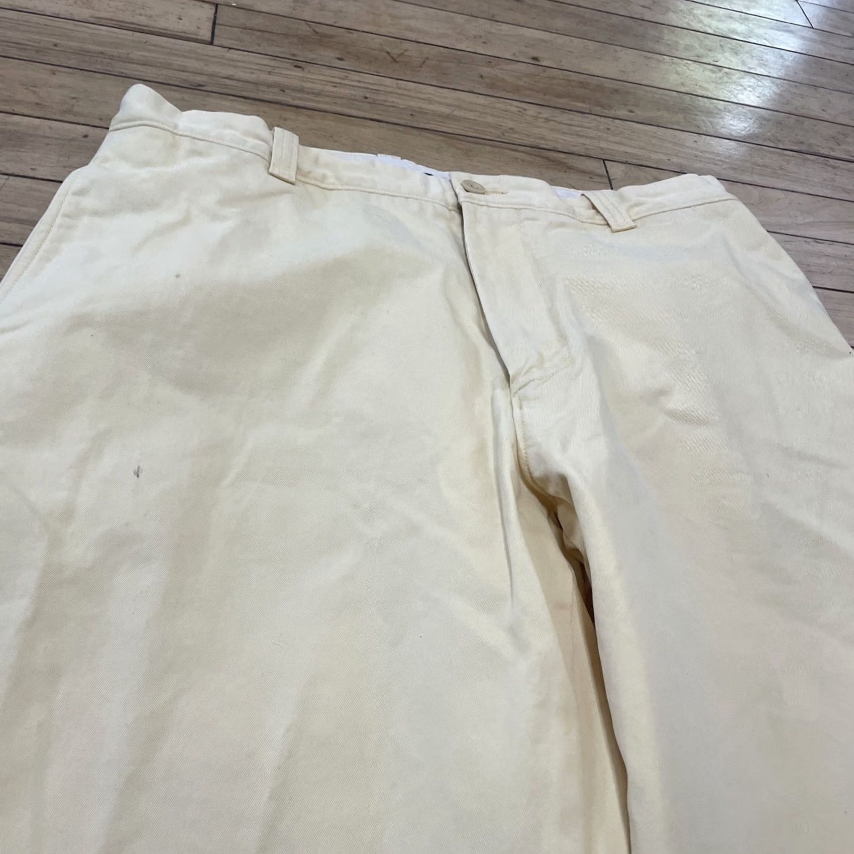J.Crew VINTAGE J.CREW Thick Broken In Pants Men 35x32 Yellow Golf Chino 90s Grunge Y2K Size US 35 - 5 Thumbnail