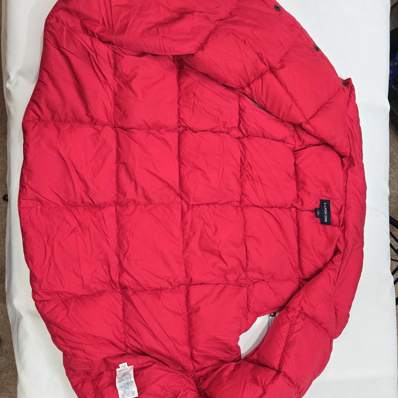 Lands' End Lands End Red Puffer Vest Womens XL Down FIlled Size XL / US 12-14 / IT 48-50 - 8 Thumbnail