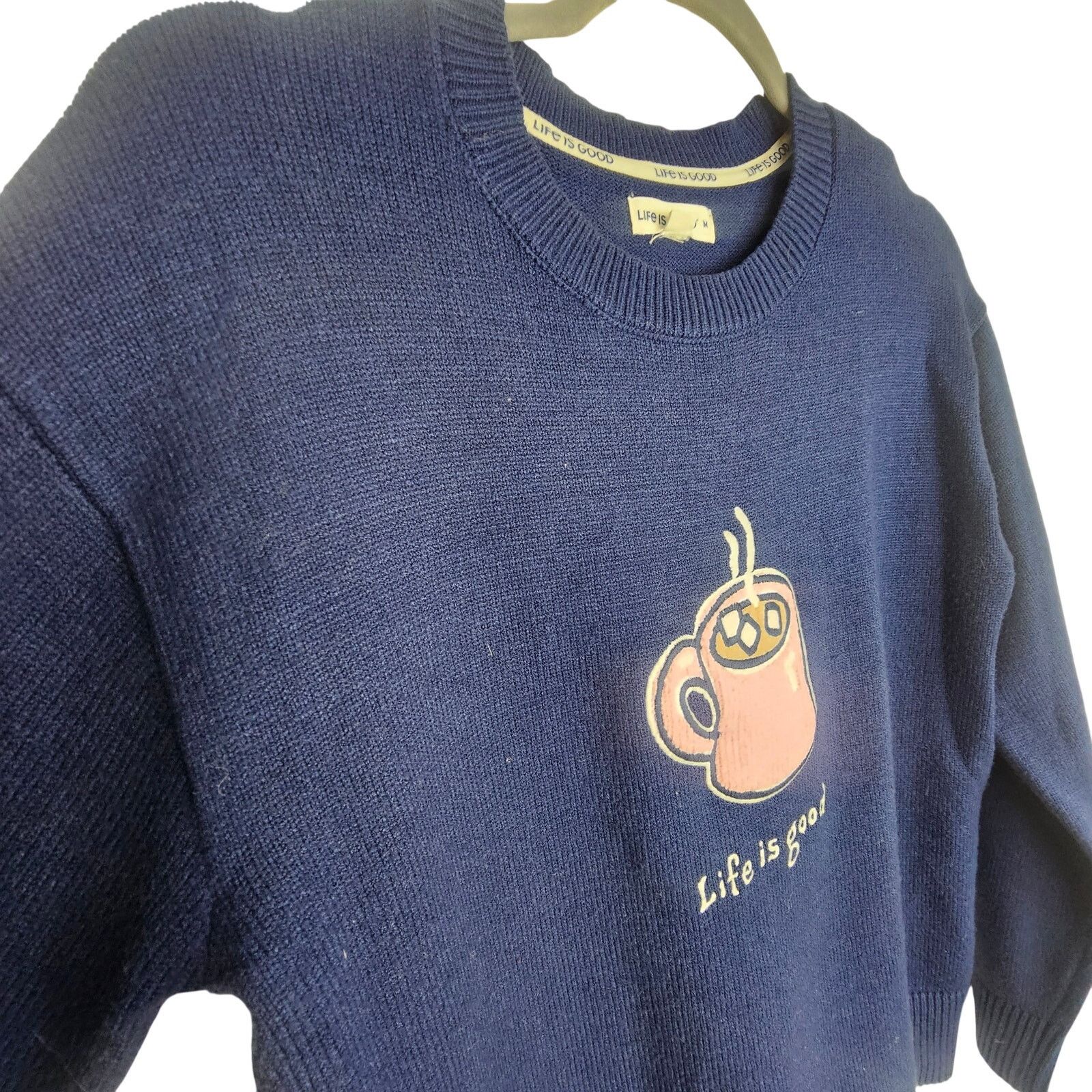 Life is Good Life Is Good Womens Coffee Sweater Size M Comfy Cozy Cabin Size M / US 6-8 / IT 42-44 - 5 Thumbnail