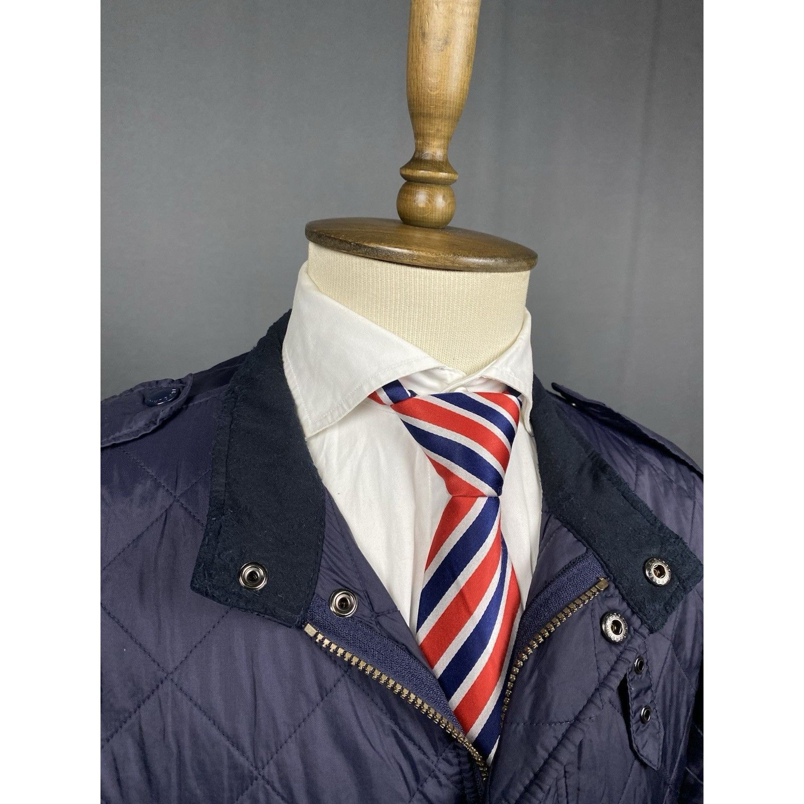 Barbour Barbour International Quilt Flyer Men's Blue Quilted Jacket Size US XXL / EU 58 / 5 - 6 Thumbnail