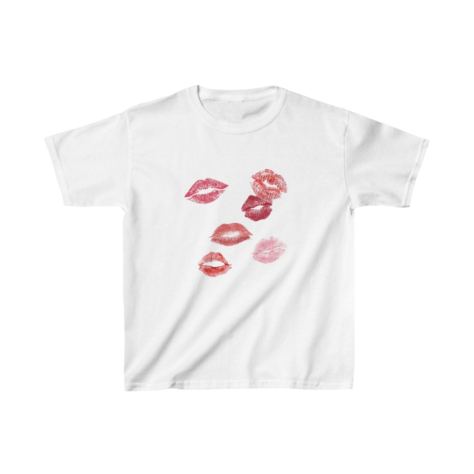 Other Lipstick Kisses Baby Tee – Y2K 90s Size M / US 6-8 / IT 42-44 - 3 Thumbnail