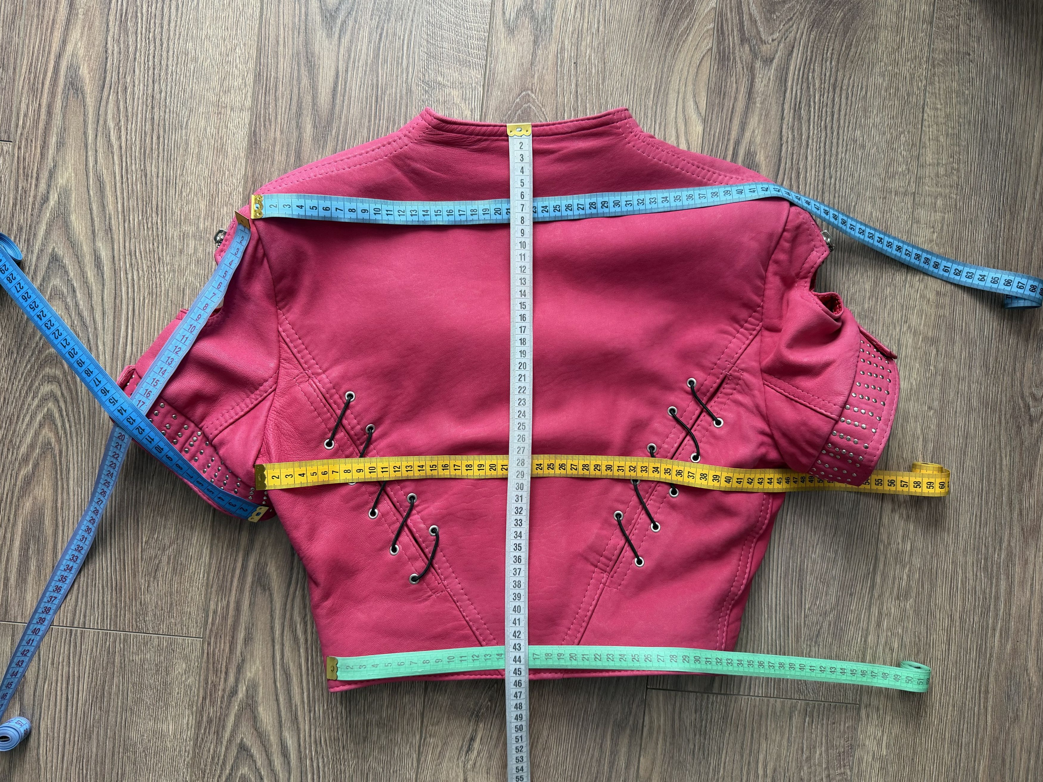 Other DECK HAND by WHITEBOYS Vintage Leather Pink Cropped Jacket Size M / US 6-8 / IT 42-44 - 14 Thumbnail