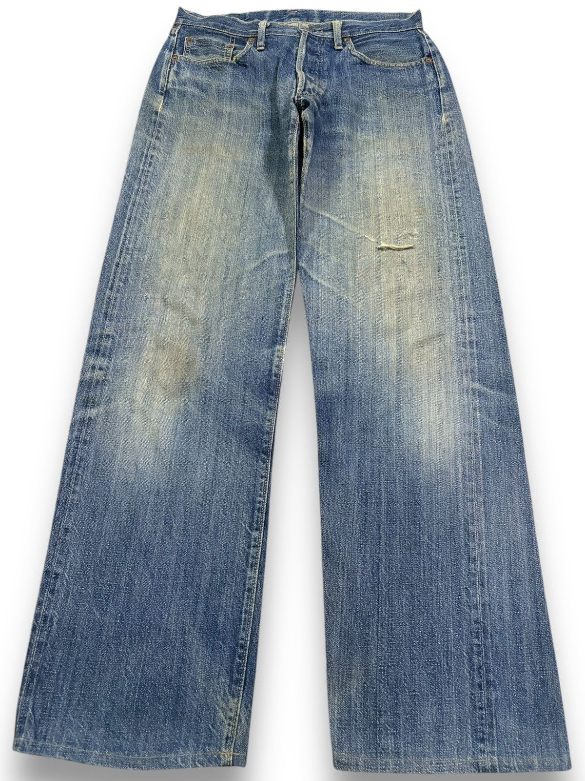BARNS OUTFITTERS Vintage 90s Barns Japan Selvedge Mud Wash Loose Fit Jeans Size US 32 / EU 48 - 2 Thumbnail