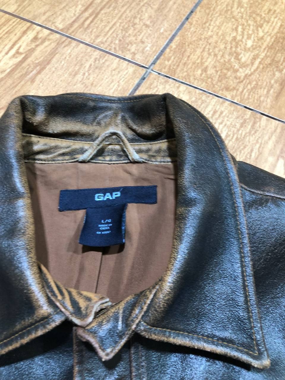 Gap Vintage Gap Classic Fit Leather Jacket Size L Size US L / EU 52-54 / 3 - 3 Thumbnail