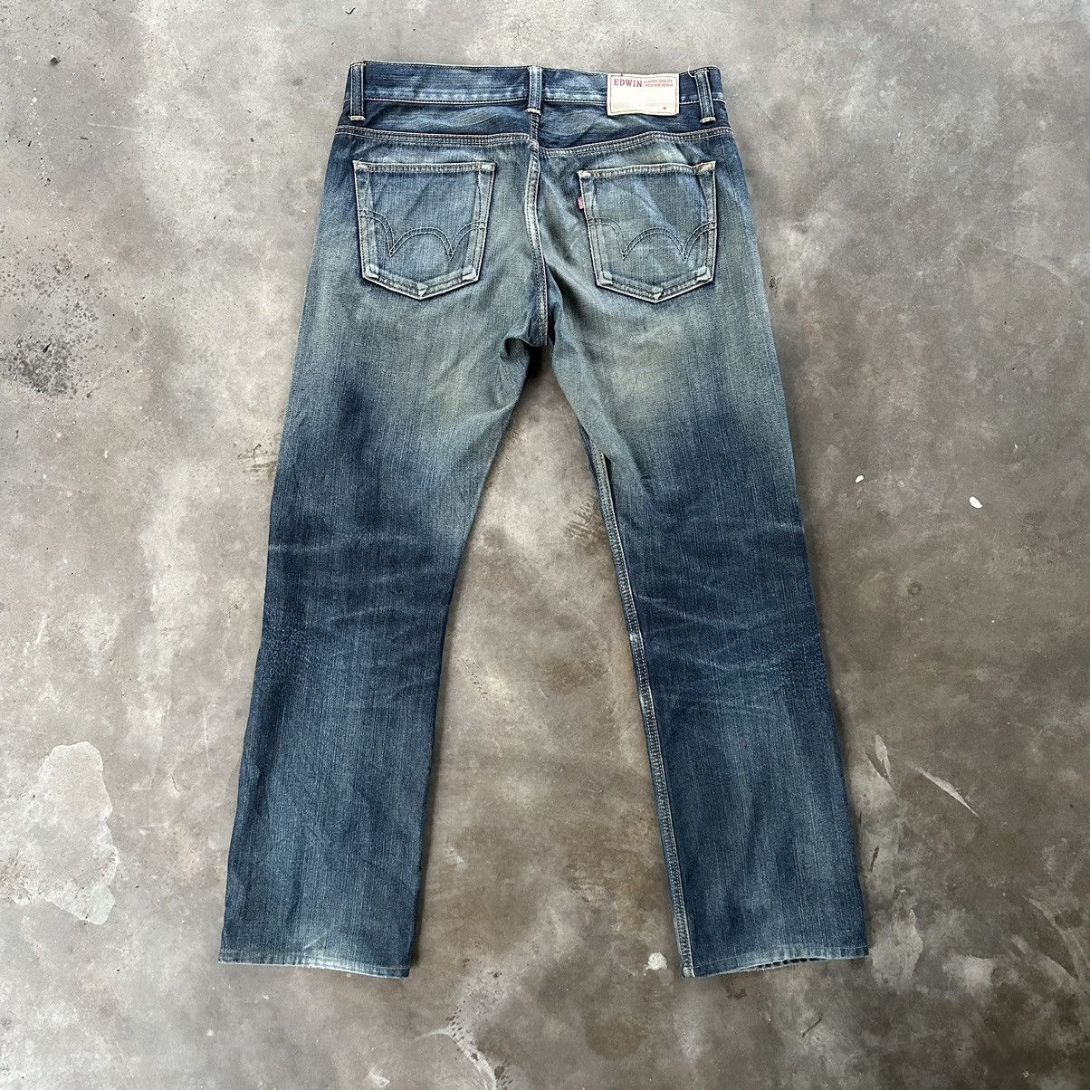 Japanese Brand W36🔥Vintage Edwin 502 Faded Sick Denim Jean Pant Size US 36 / EU 52 - 9 Thumbnail
