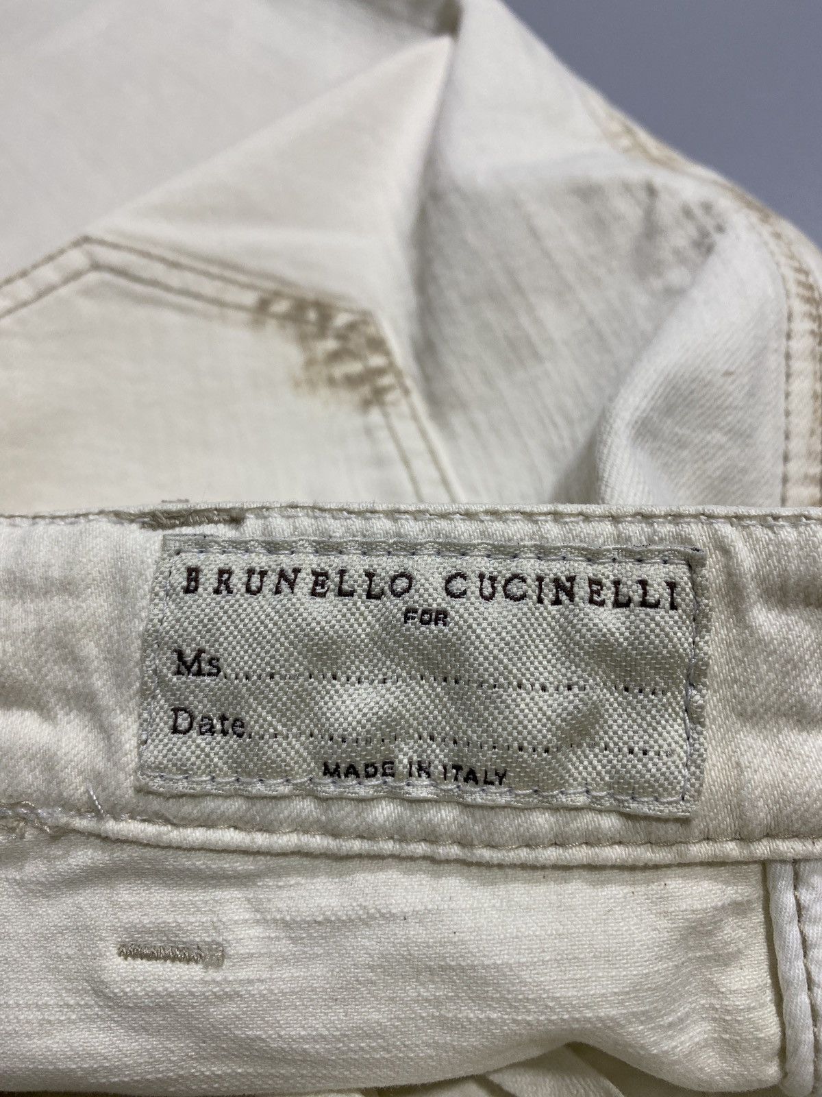 Brunello Cucinelli Dirty White Jeans Size US 32 / EU 48 - 11 Thumbnail