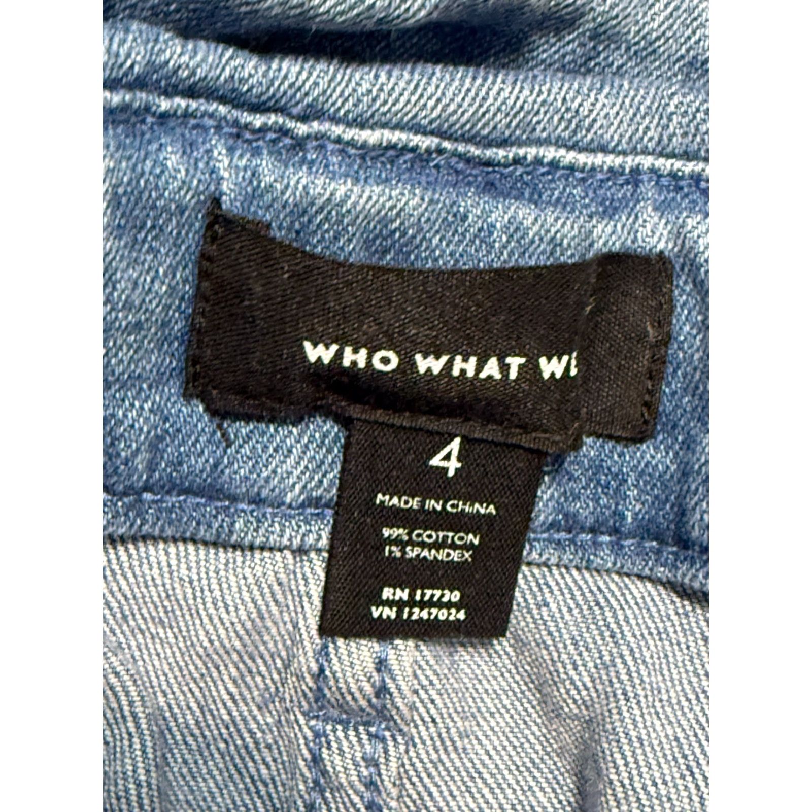 Vintage Who What Wear Jeans Women's Size 4, Blue, Denim, Tapered, Belted, High Rise, Regular Size 27" / US 4 / IT 40 - 5 Thumbnail