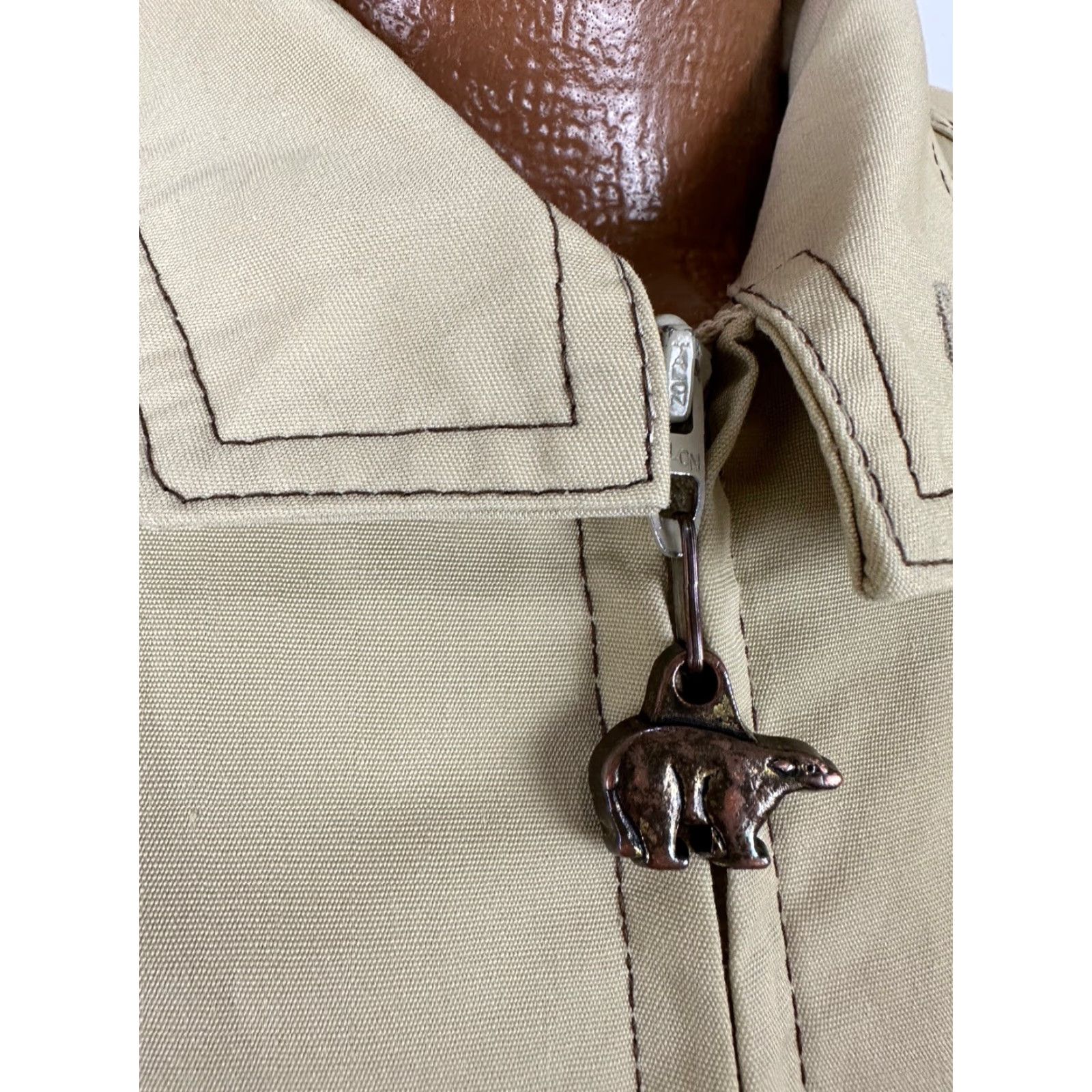 Etro VINTAGE Jack Nicklaus Gleneagles Jacket Men 40 M Beige Cotton Blend Zip Full Zip Pockets Casual Retro 80s 90s Hipster DR Monogrammed Mens Size US M / EU 48-50 / 2 - 2 Thumbnail