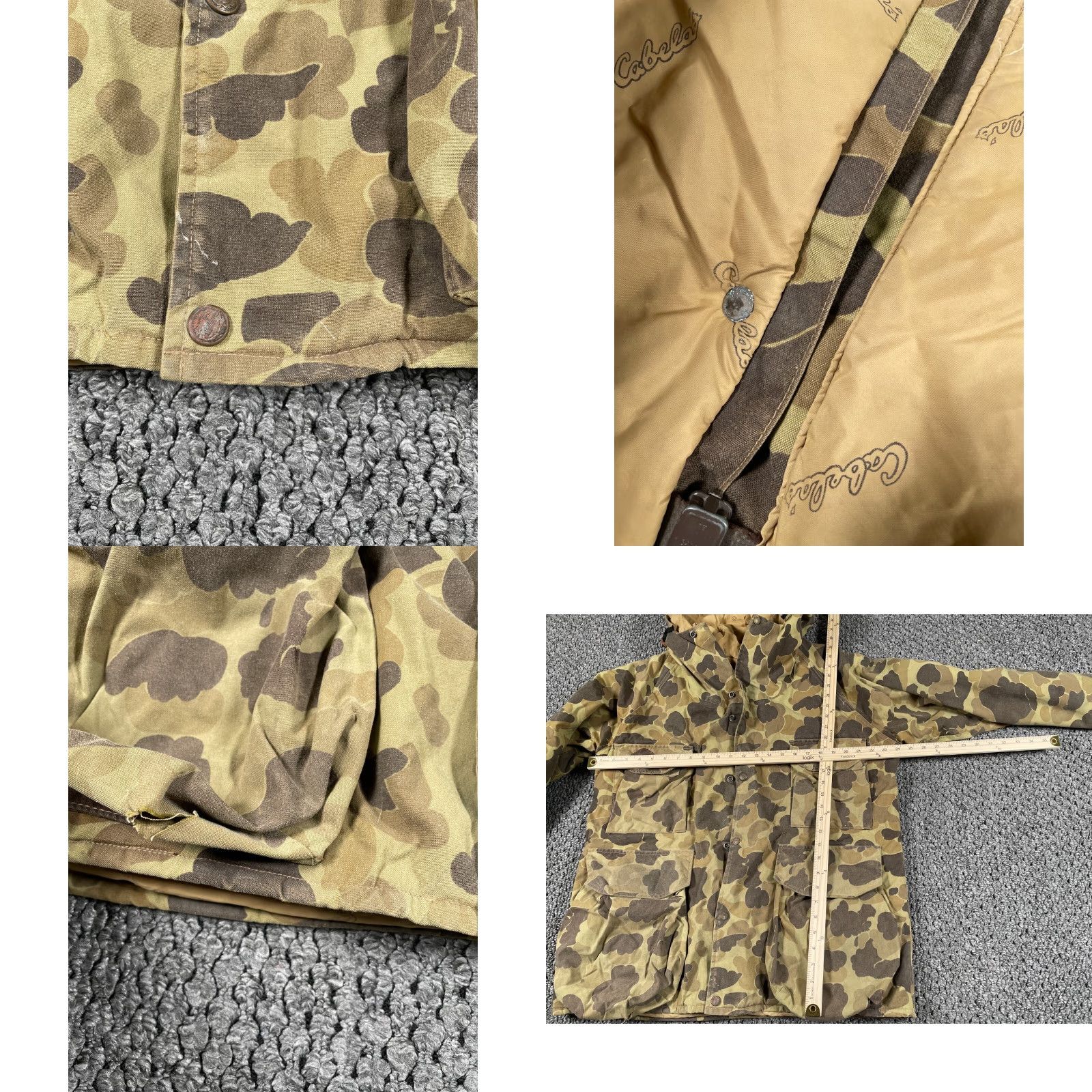 Vintage VINTAGE Cabela's Jacket Camouflage Bomber Hooded Mens Large 90s Frogskin Camouflage Insulated Goretex Size US L / EU 52-54 / 3 - 8 Thumbnail