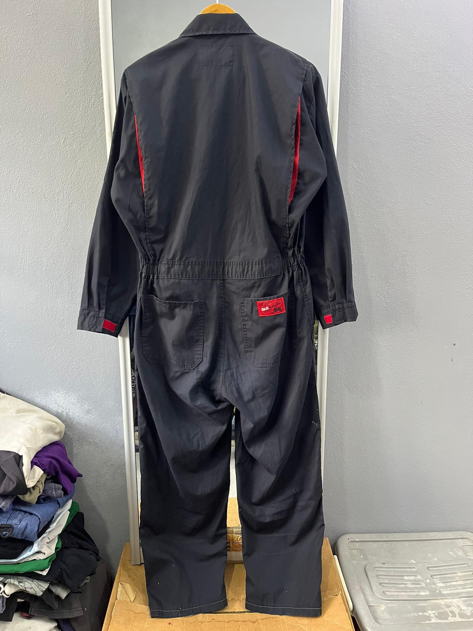 Japanese Brand Auto-Bi Japanese Workwear Coverall Navy Red Zip Size US M / EU 48-50 / 2 - 9 Thumbnail