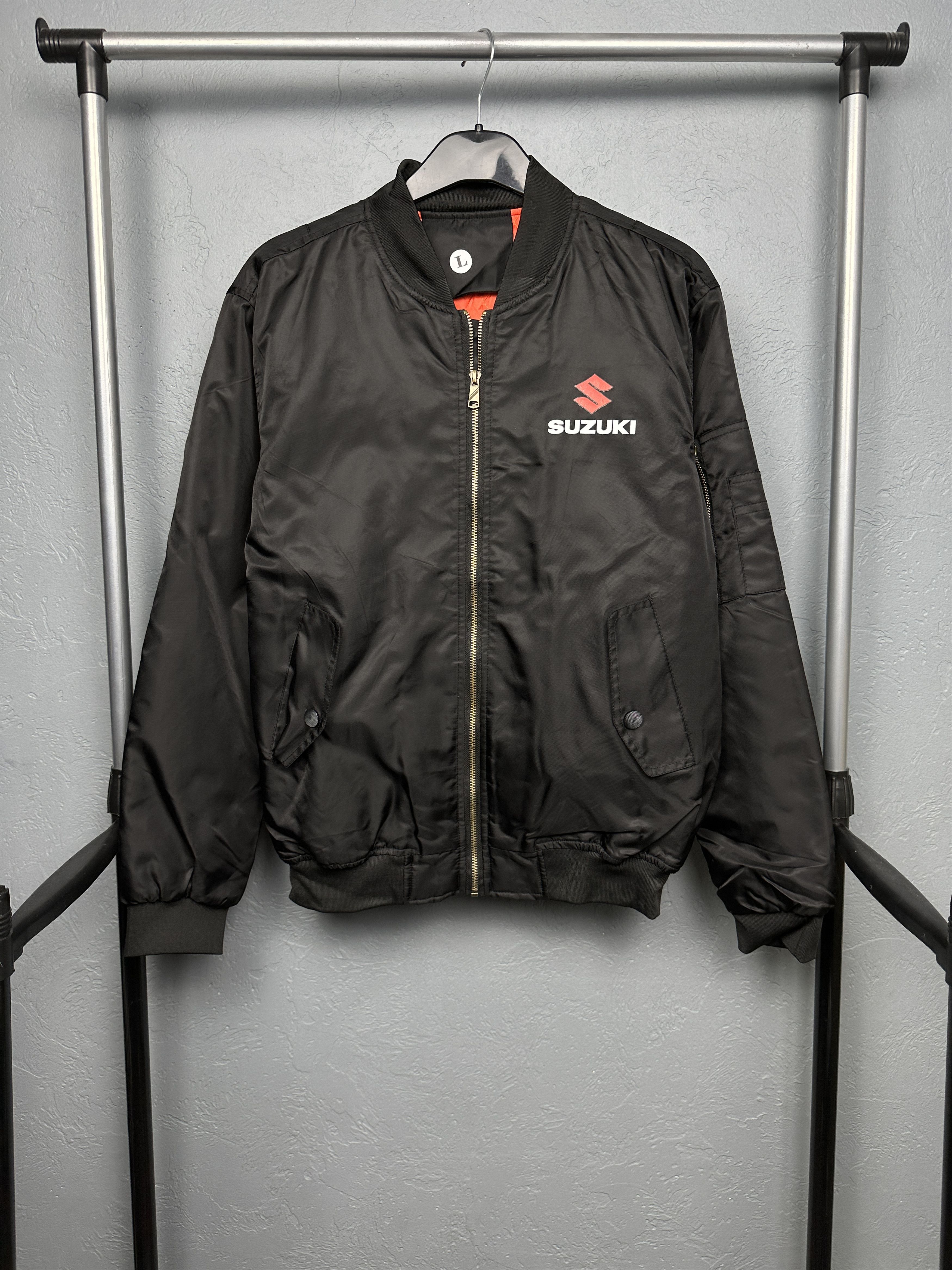 Japanese Brand Suzuki Mens Bomber Jacket Size US L / EU 52-54 / 3 - 1 Thumbnail