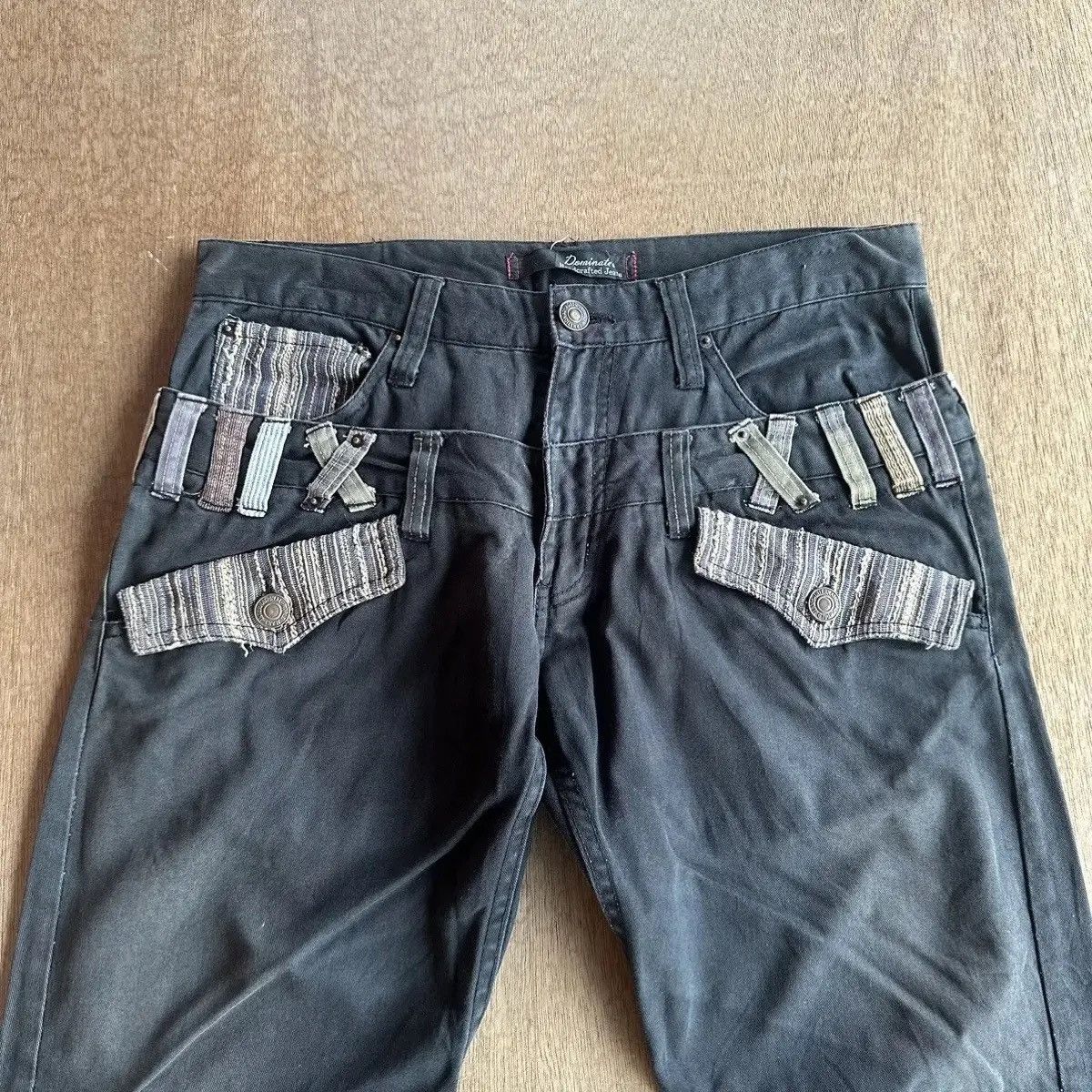 Seditionaries SICKS!! DOMINATE Jeans Double Waist Bondage Curve Leg Faded Size US 32 / EU 48 - 4 Thumbnail