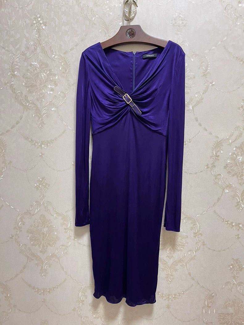 Versace Versace Violet dress dress Size S / US 4 / IT 40 - 1 Thumbnail