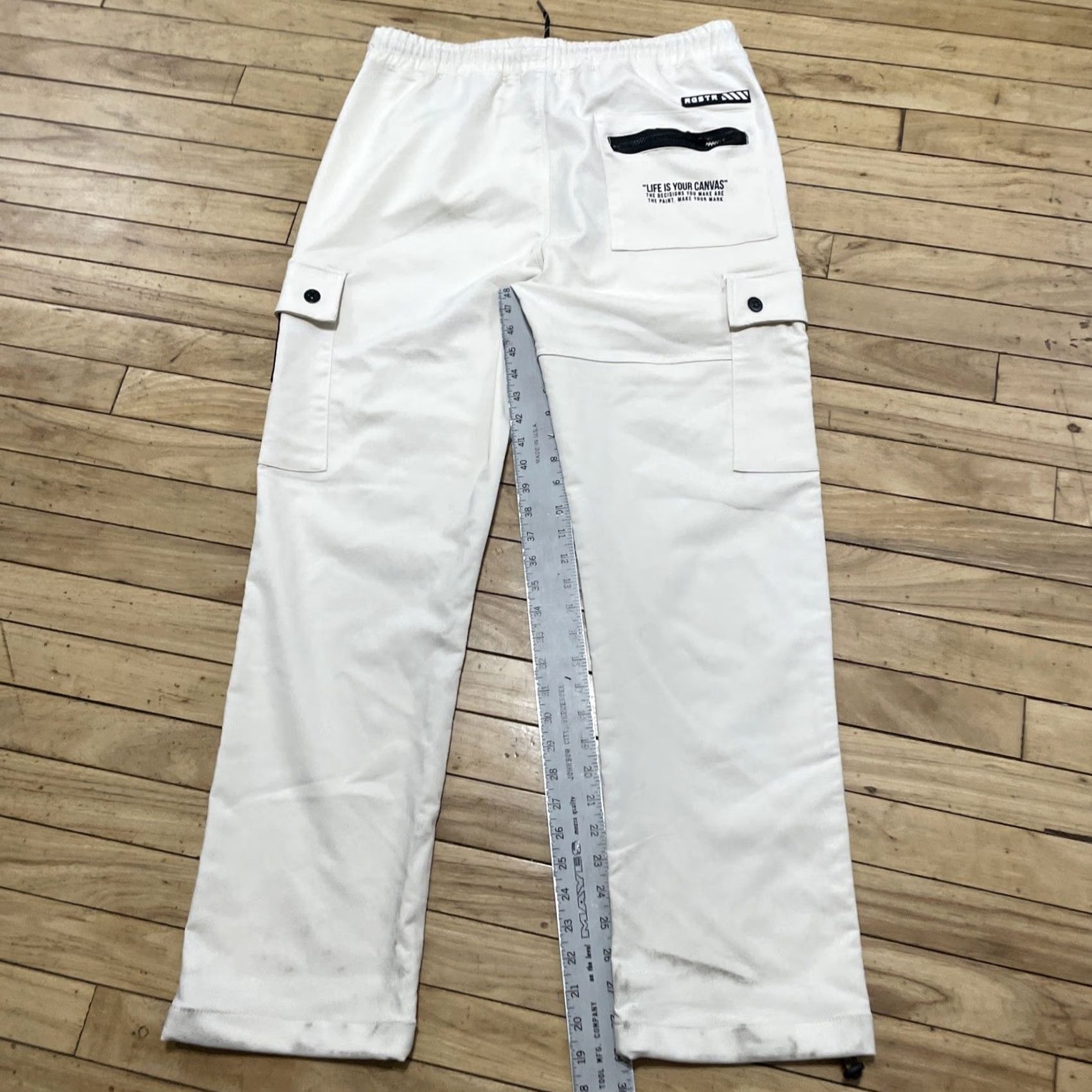 Vintage RGSTR Jogger Streetwear Pants Adult XL Lounge Sweat Pants Cream Old Money Grunge Slim Pocket Drawstring Size US 29 - 7 Thumbnail