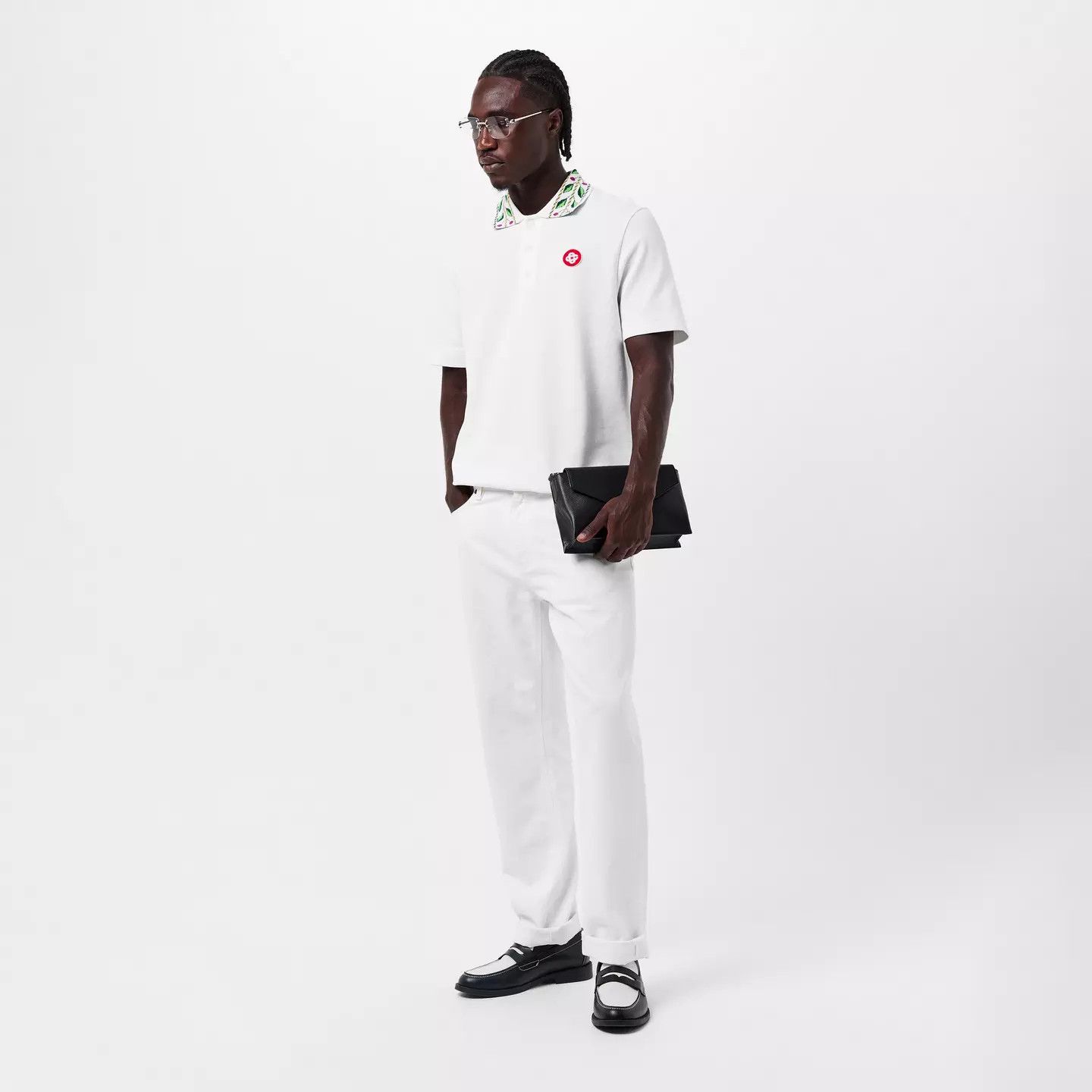 Casablanca o1g2r1mq0426 Laurel Logo Polo Shirt in White Size US S / EU 44-46 / 1 - 6 Thumbnail