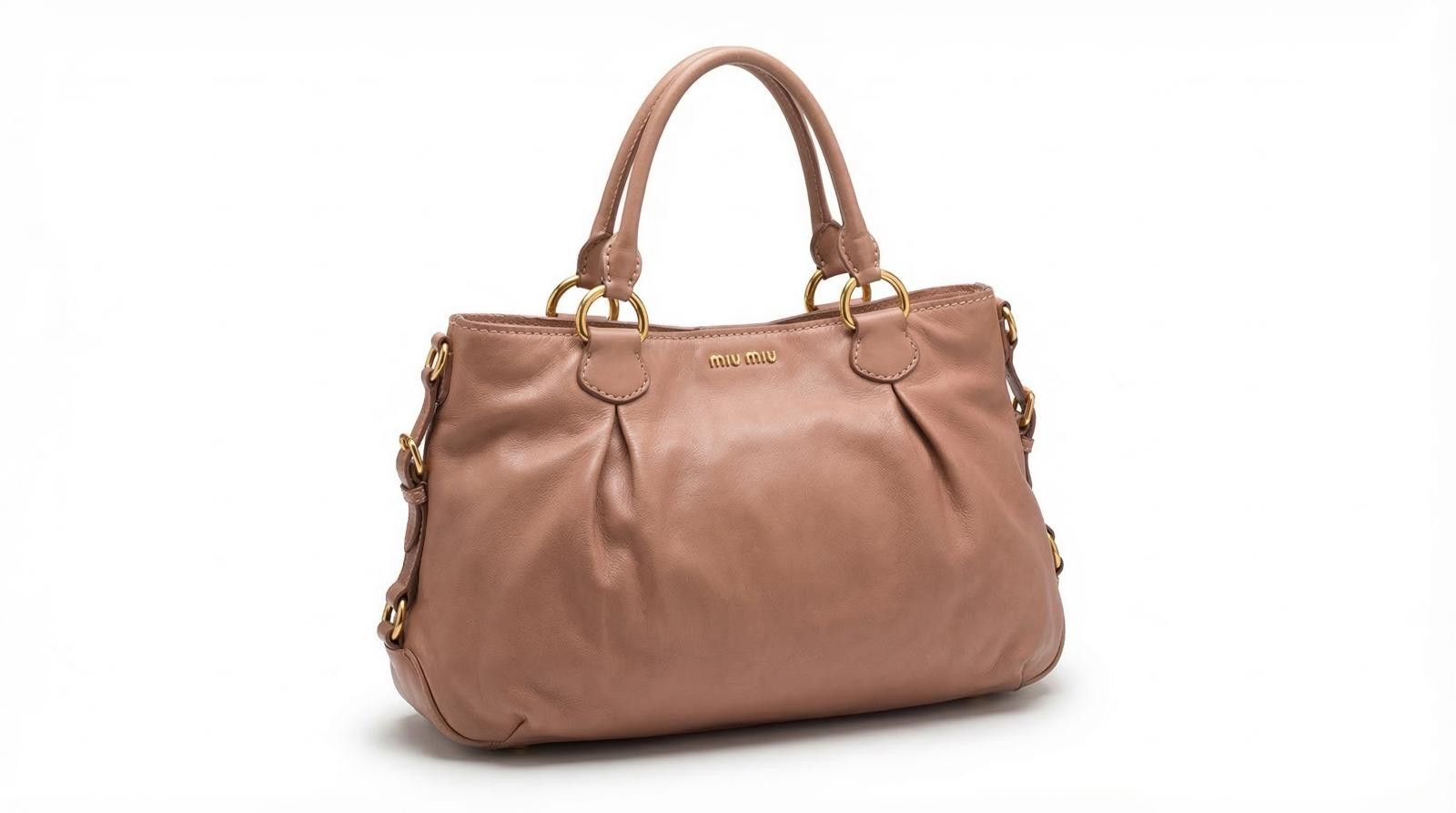 Miu Miu Miu Miu - Pink Leather Handbag Size ONE SIZE - 1 Thumbnail