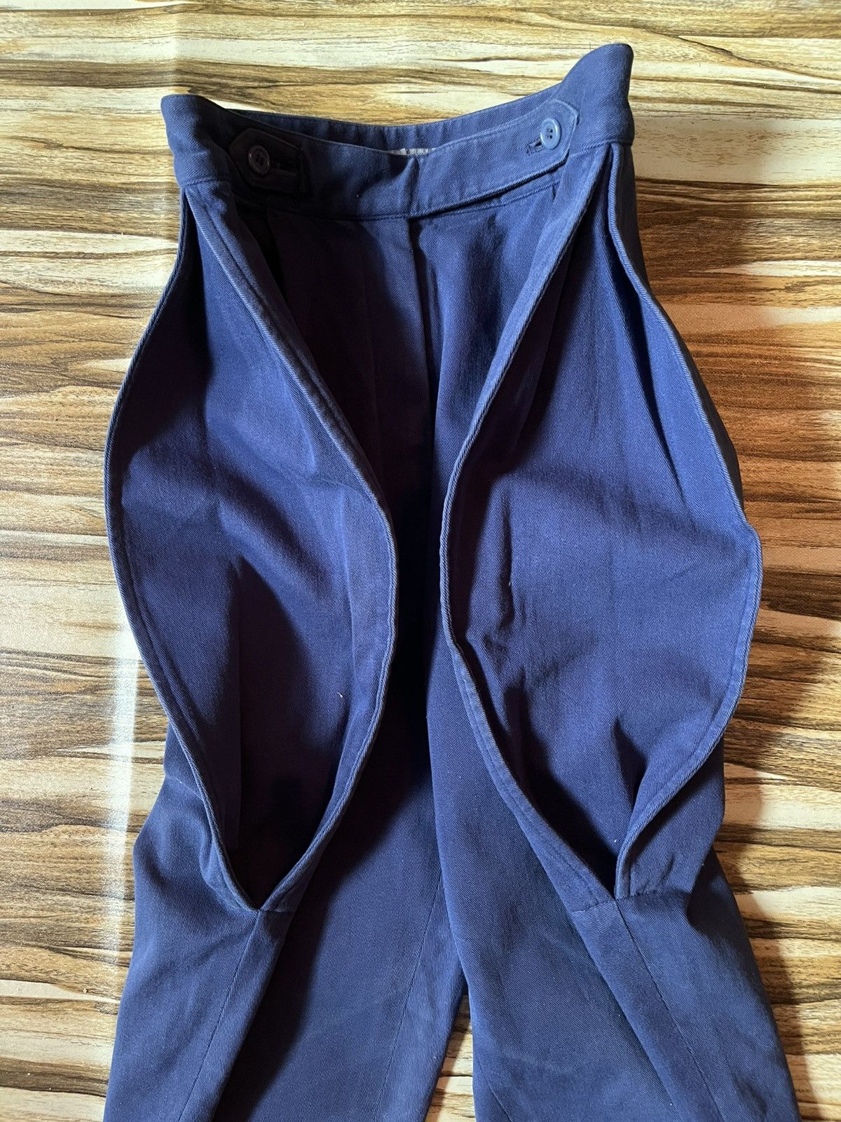 Issey Miyake Archive🔥 Vintage 80s Issey Miyake Gurkha Pants Navy Blue Size US 30 / EU 46 - 1 Thumbnail