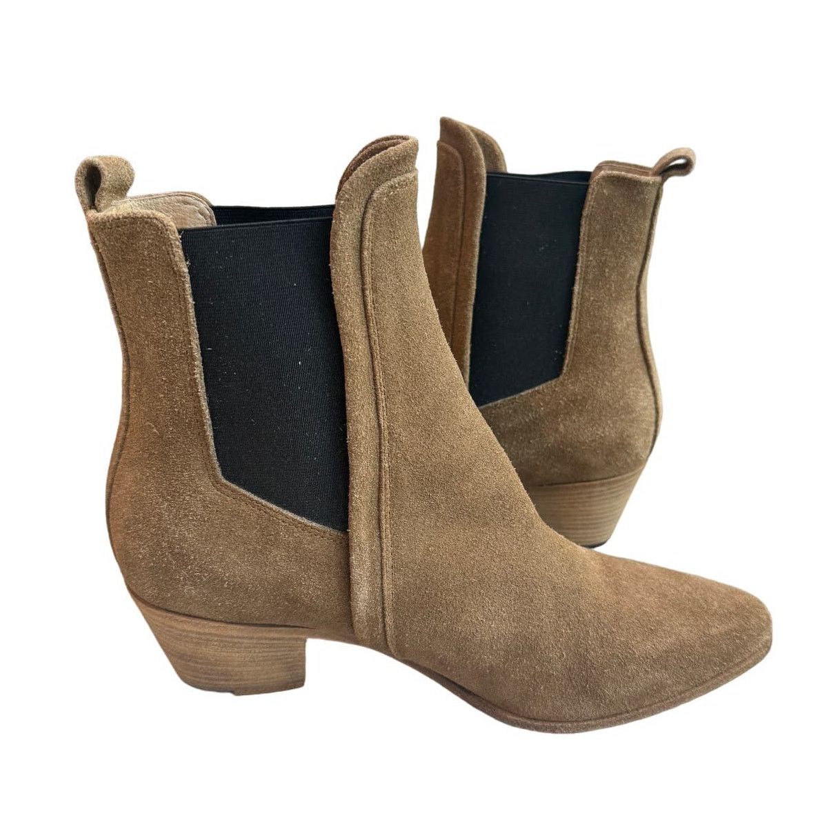 Iro IRO Beige Suede Heeled Almond Toe Chelsea Boots Size 36 Size US 5 / IT 35 - 5 Thumbnail
