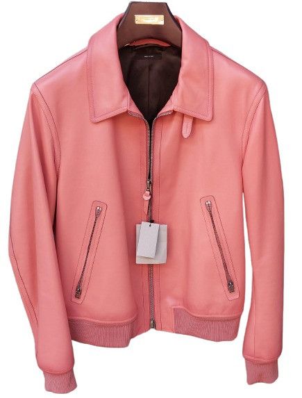 Tom Ford o1loc1c0924 TFL747 Leather Jacket in Pink Size US L / EU 52-54 / 3 - 1 Thumbnail