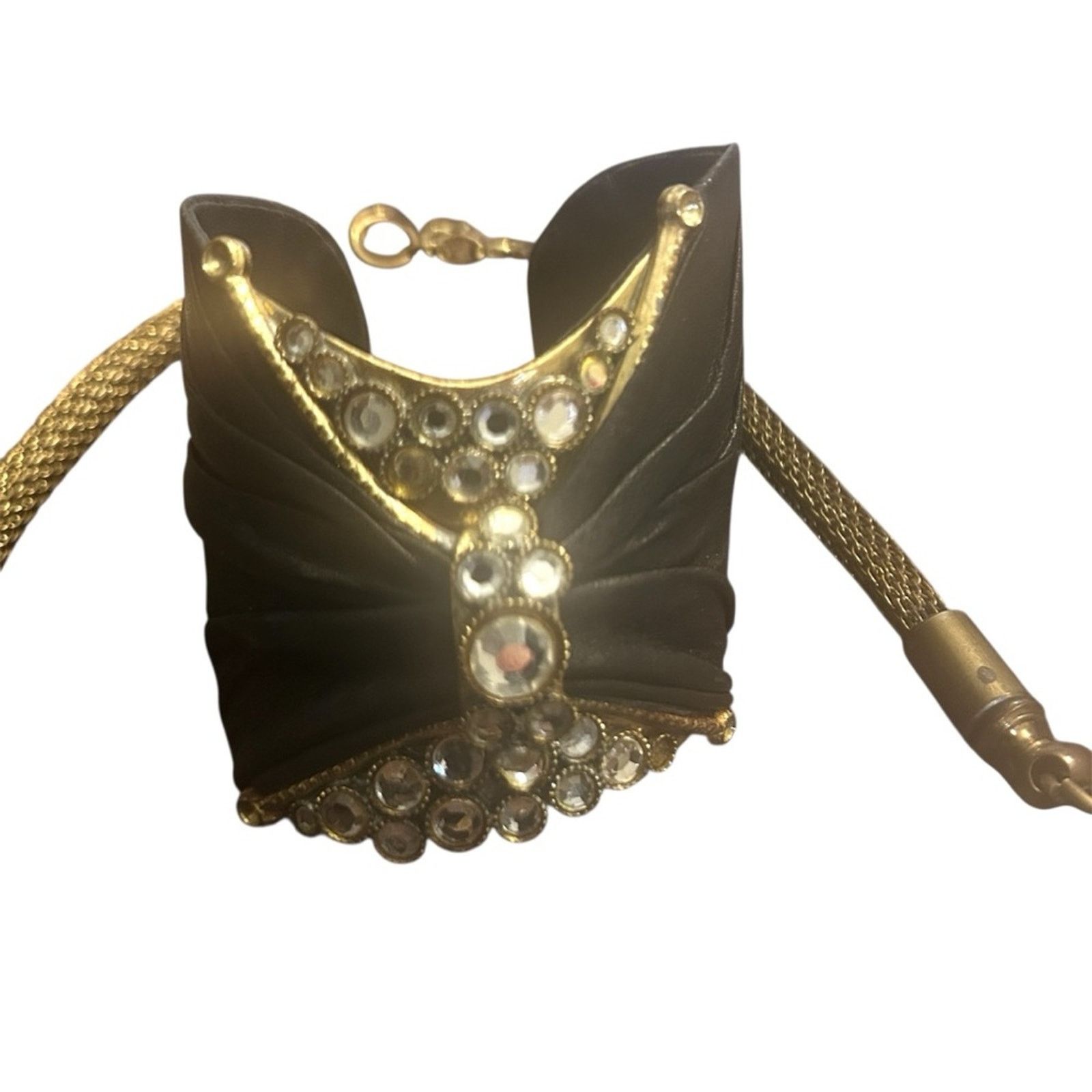 Vintage 70s Vintage Luigi Briglia Leather Gem Bohem Necklace Set Size ONE SIZE - 3 Thumbnail