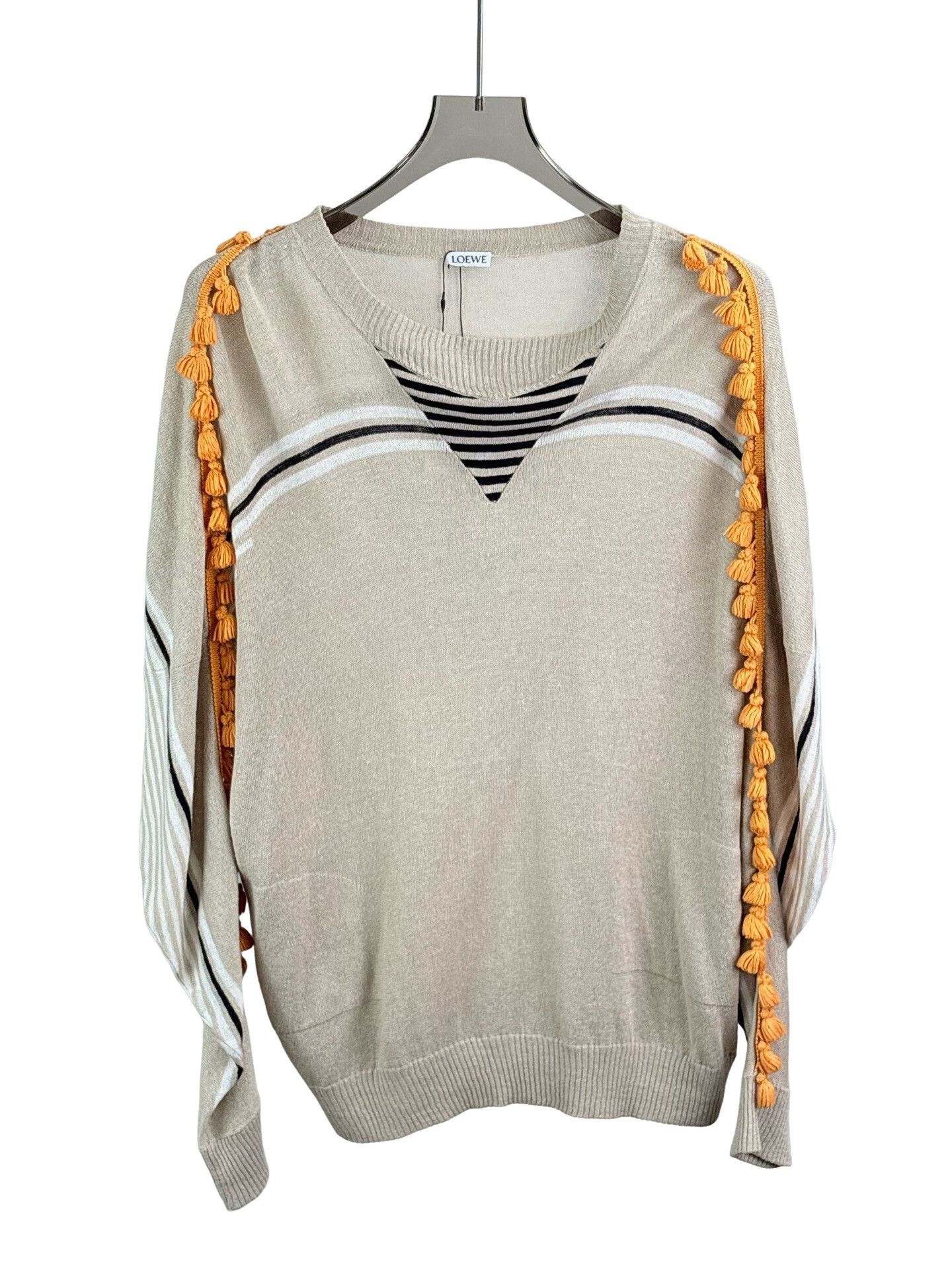 Loewe Loewe Striped Tassel Linen Sweater XS Size XS / US 0-2 / IT 36-38 - 1 Thumbnail