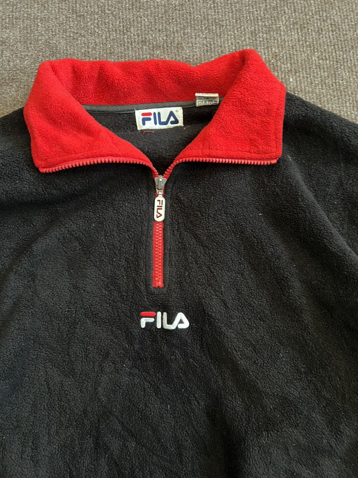 Fila FILA 1/4 zip fleece pullover sweatshirt Size US L / EU 52-54 / 3 - 3 Thumbnail