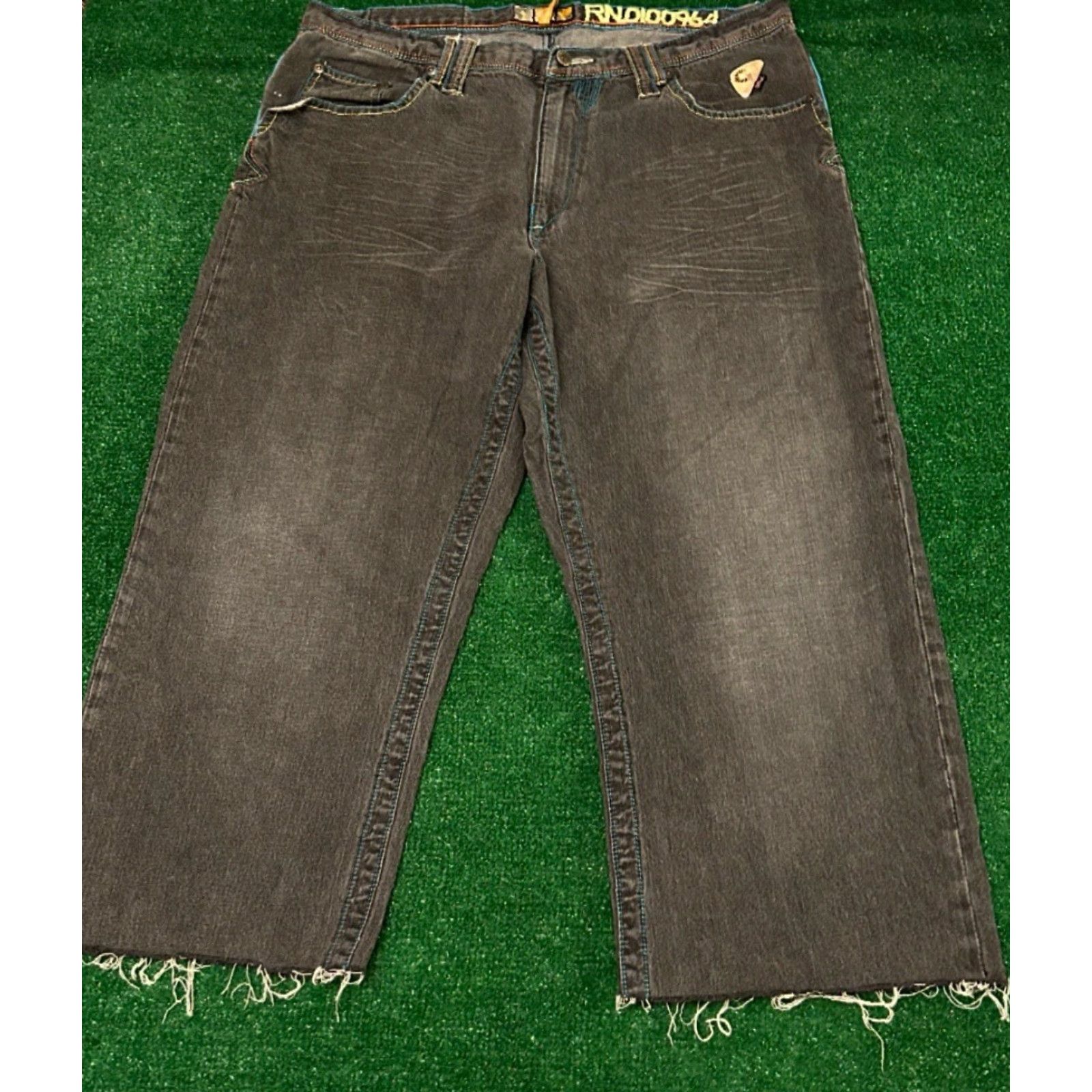 Akademiks VINTAGE Akademiks Jeans Men's 38 Baggy Cut Off Distressed Grunge Skater Y2K Wide-Leg Distressed Jeans Size US 38 / EU 54 - 4 Thumbnail