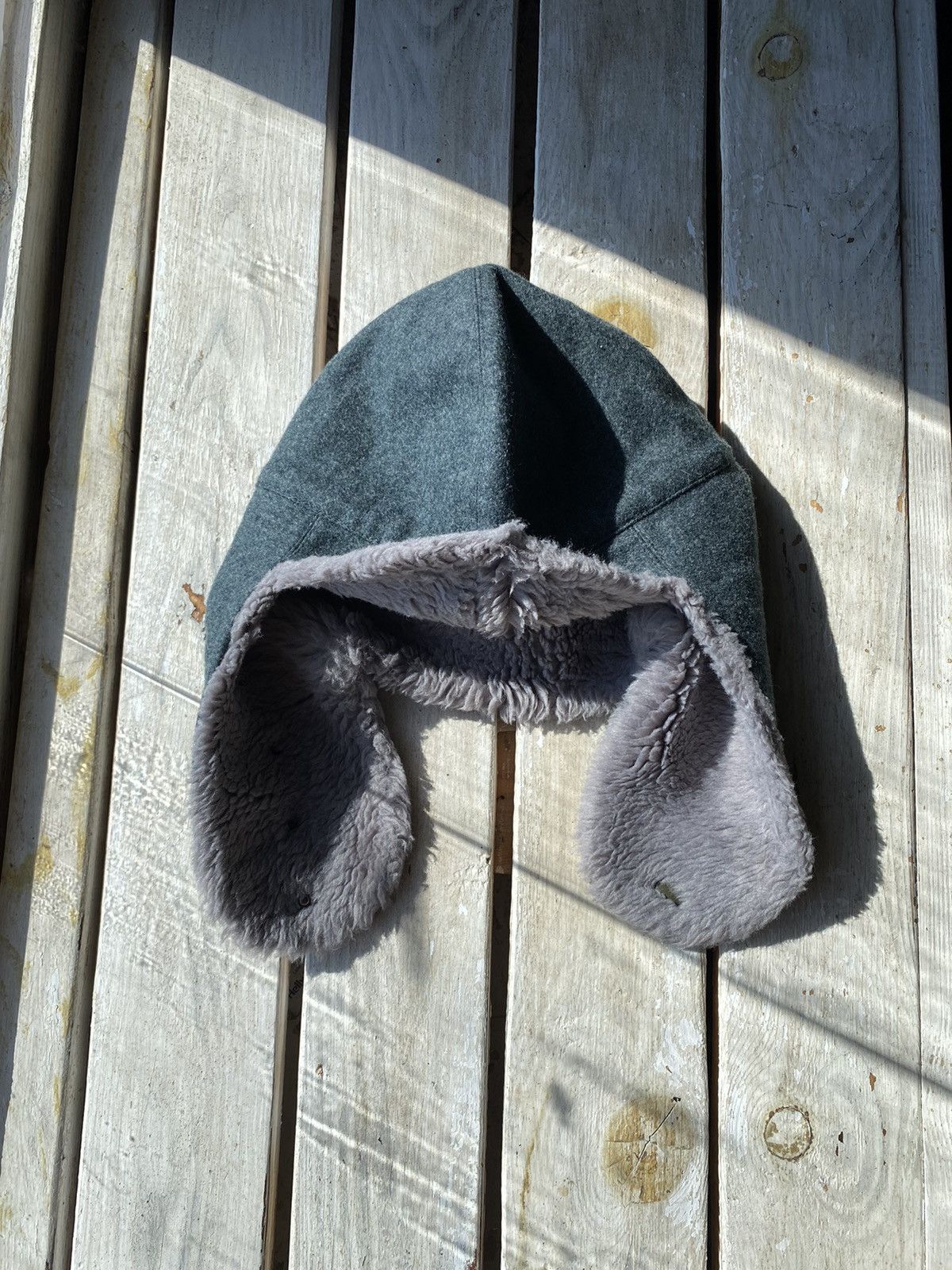 Hysteric Glamour × Japanese Brand × Vintage Y2K HYPE Army FUZZY MOHAIRE AVIATOR USSR USHANKA HAT bubble Size ONE SIZE - 4 Thumbnail