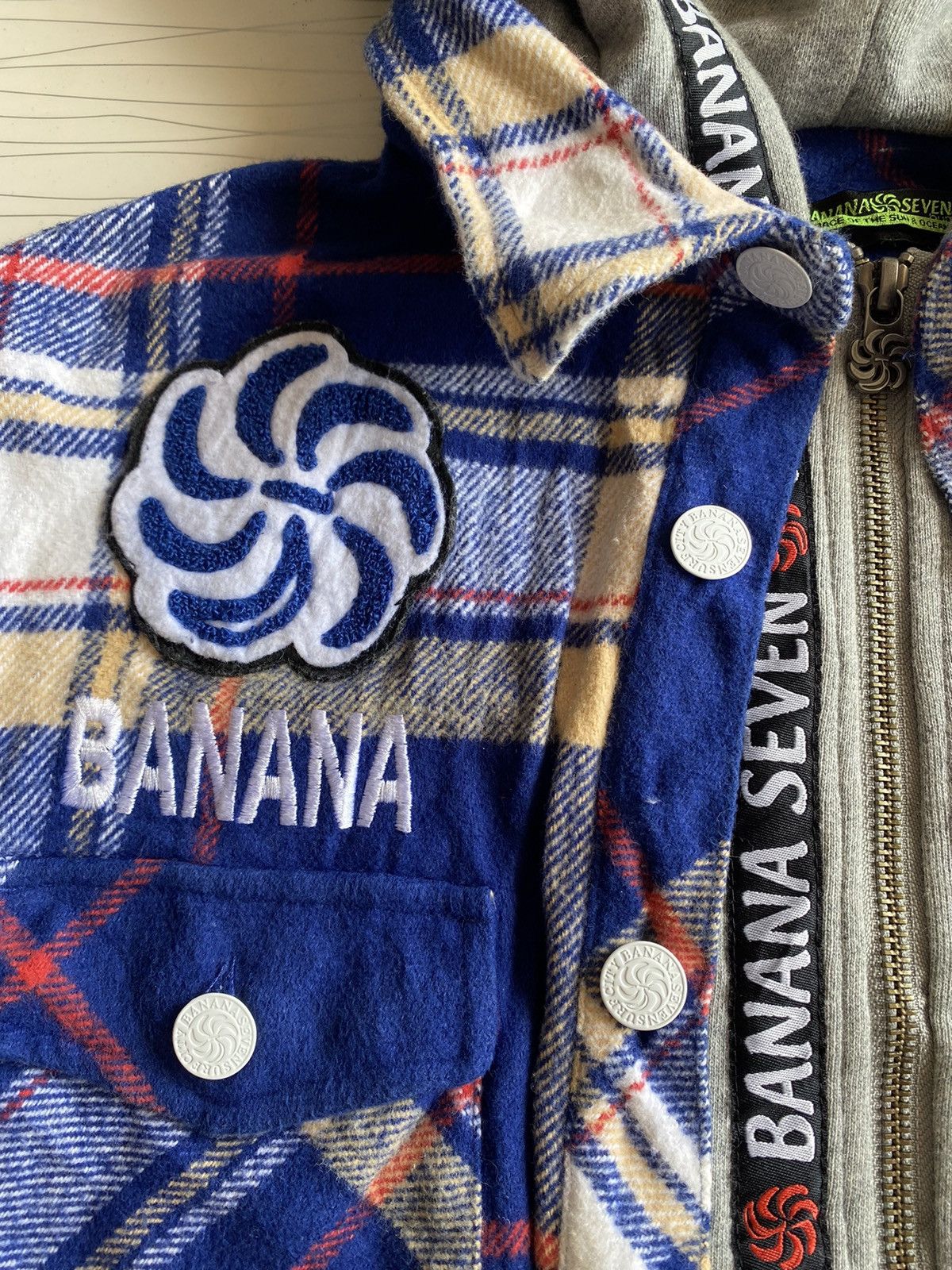 Banana Republic × Vintage BANANA SEVEN DOUBLE LAYER FLANER HOODIE Size US M / EU 48-50 / 2 - 6 Thumbnail