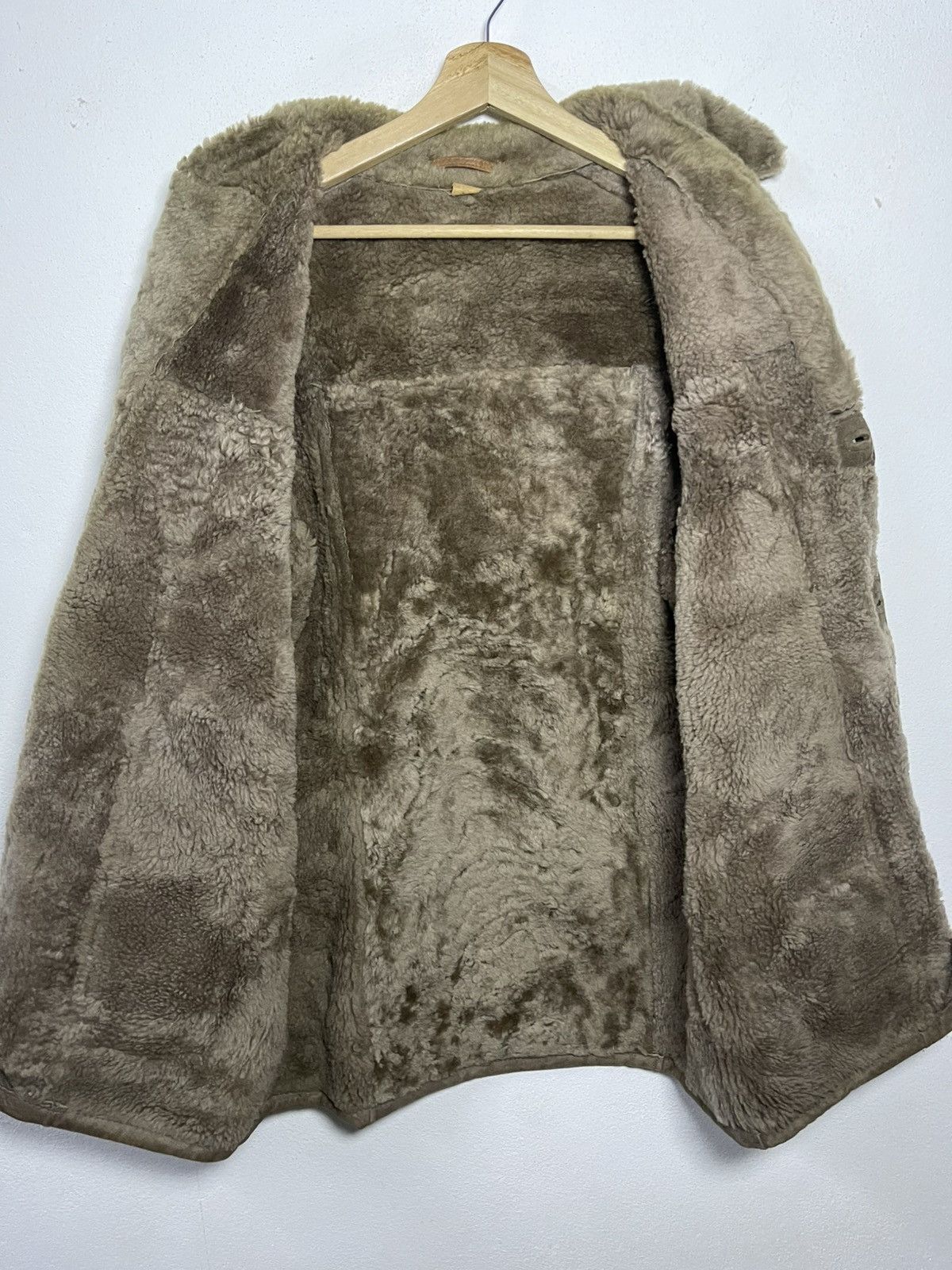 Vintage Vintage Brown Suede Genuine Sheepskin Shearling Rancher Coat Size US L / EU 52-54 / 3 - 9 Thumbnail