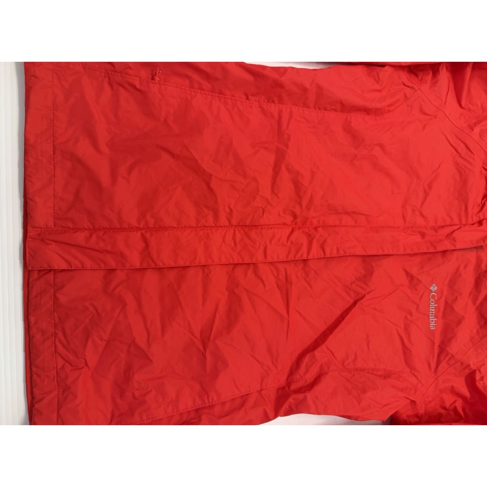 Pinko Columbia Windbreaker Jacket Womens Small Red Hooded Full Zip Lightweight Packable Size S / US 4 / IT 40 - 2 Thumbnail