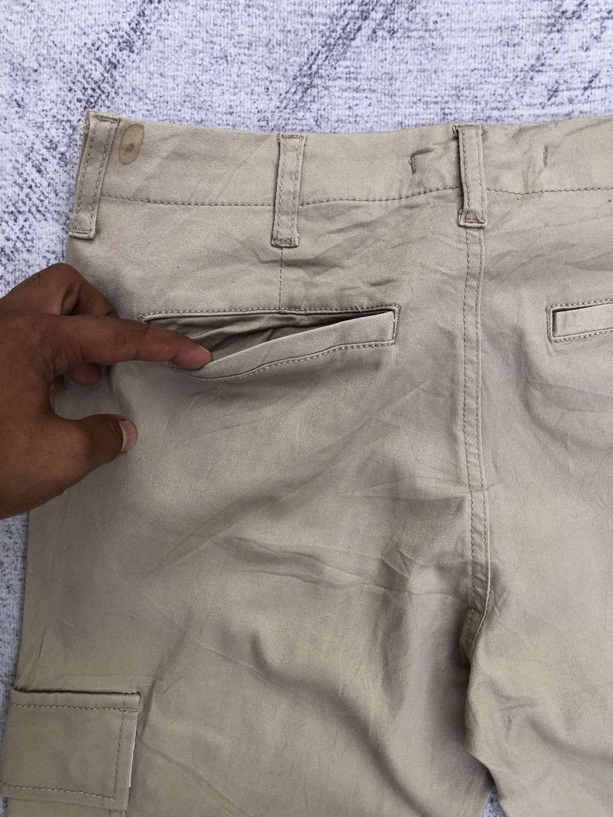 Japanese Brand × Vintage Vintage Slim Fit Beige Cargo Trousers Multi Pocket Size US 28 / EU 44 - 12 Thumbnail