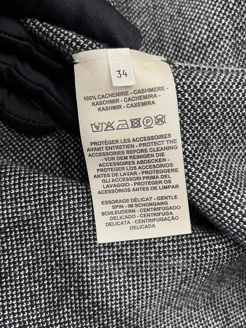Hermes Hermes Long black and white cashmere knit cardigan Size XXS / US 00 / IT 34 - 5 Thumbnail