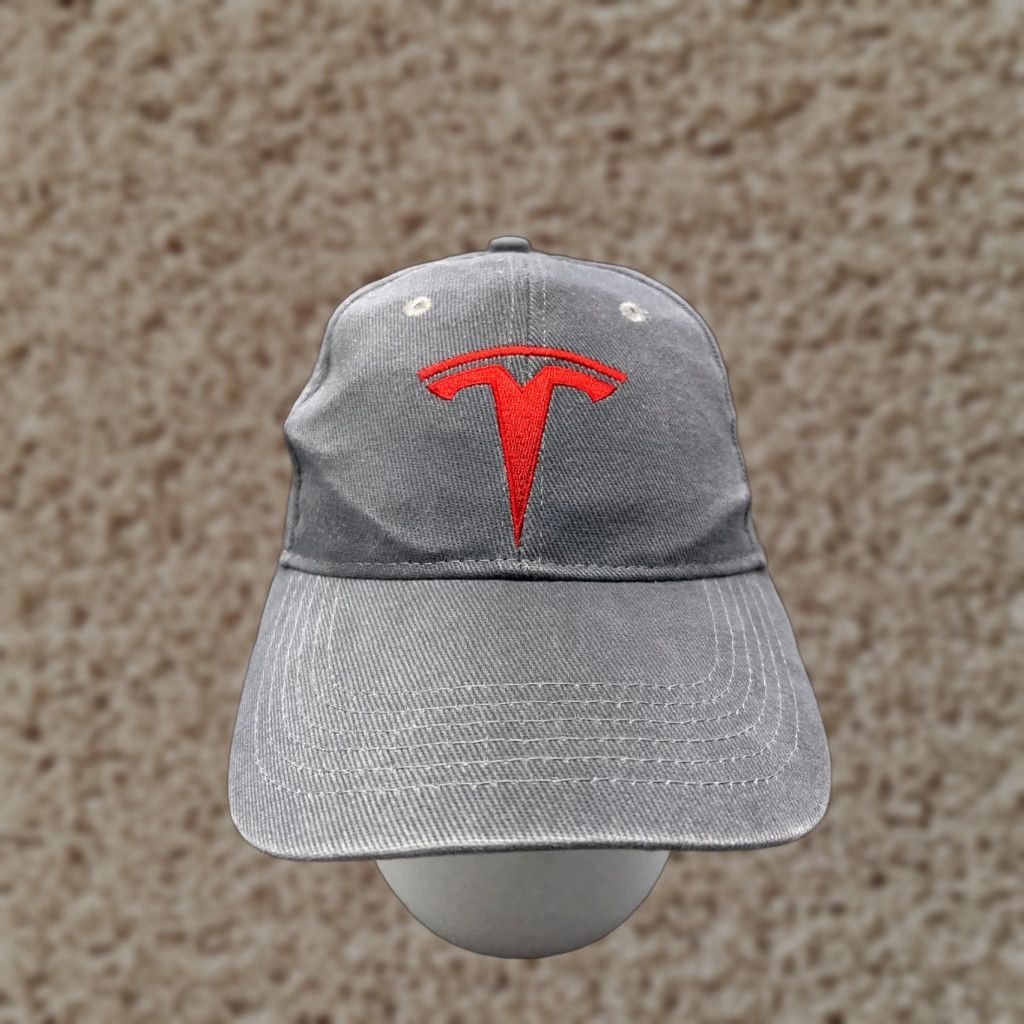 Vintage VINTAGE Tesla Baseball Cap Hat Unisex Adult One Size Gray Cotton Twill Logo Car Outdoors Size ONE SIZE - 1 Thumbnail