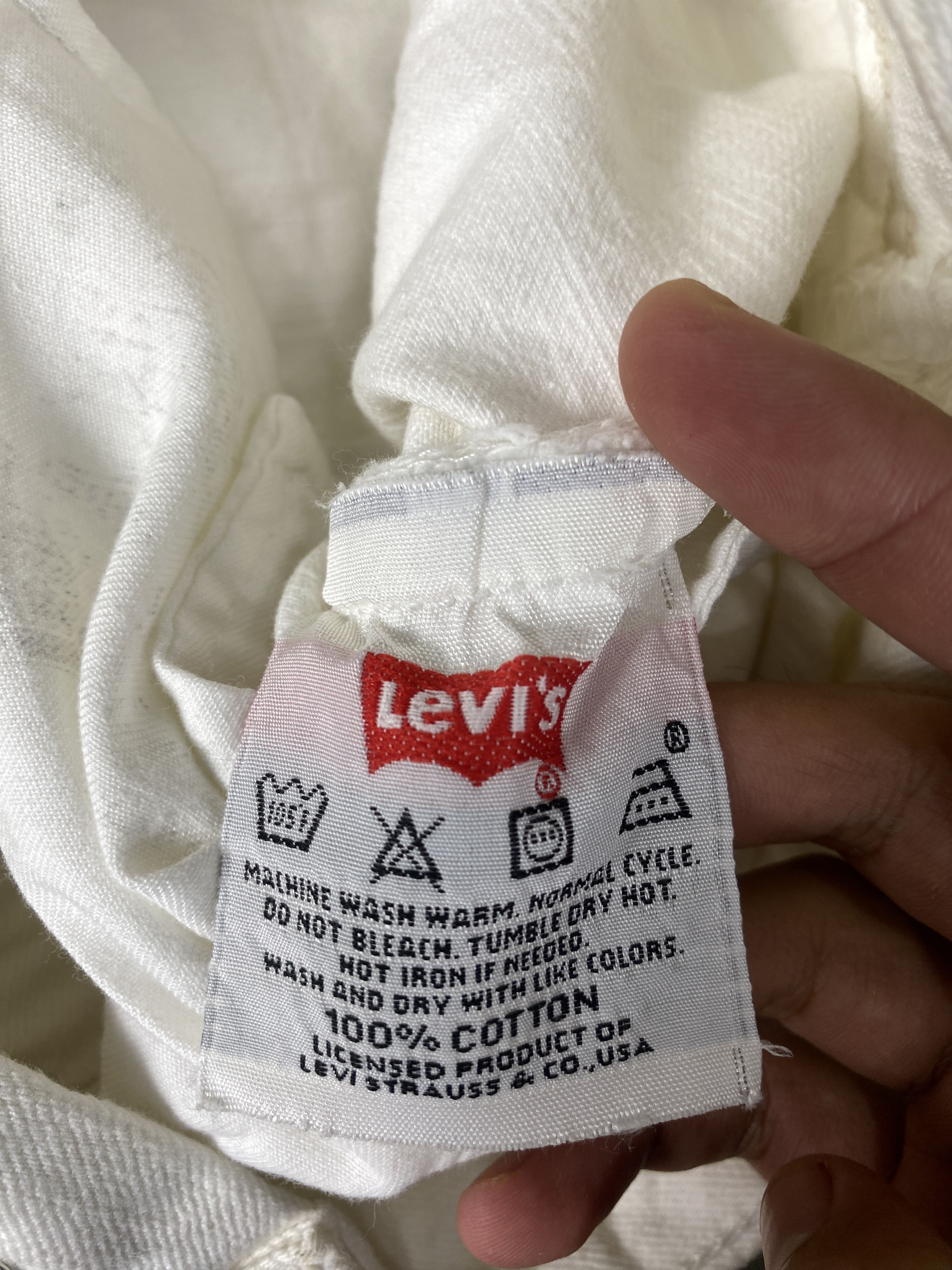 Levi's Vintage Levi's 501 Straight Cut White Jeans CP0062 Size US 32 / EU 48 - 10 Thumbnail