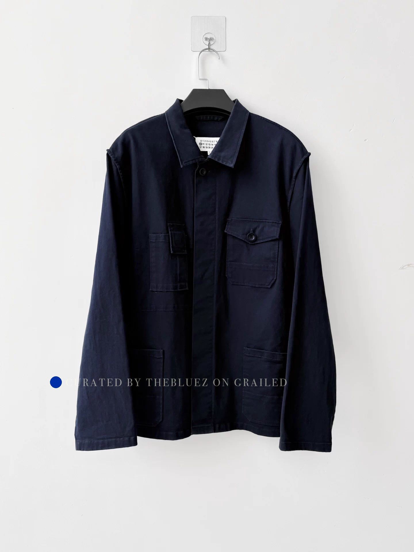 Maison Margiela Deconstructed Pocket Shirt Jacket in Blue Size US M / EU 48-50 / 2 - 1 Thumbnail